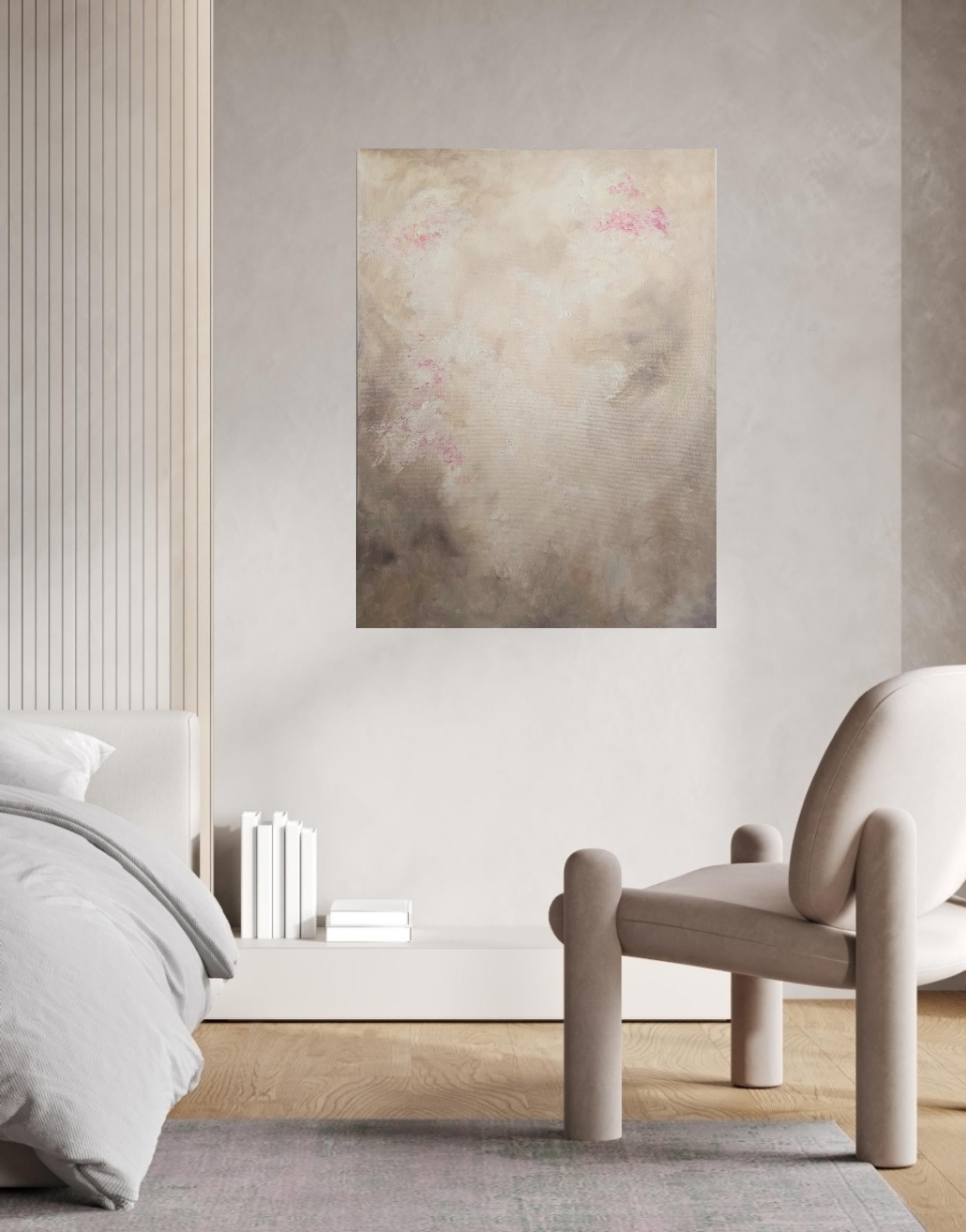 Hydrangea - Soft abstract floral painting - Painting by Jennifer L. Baker