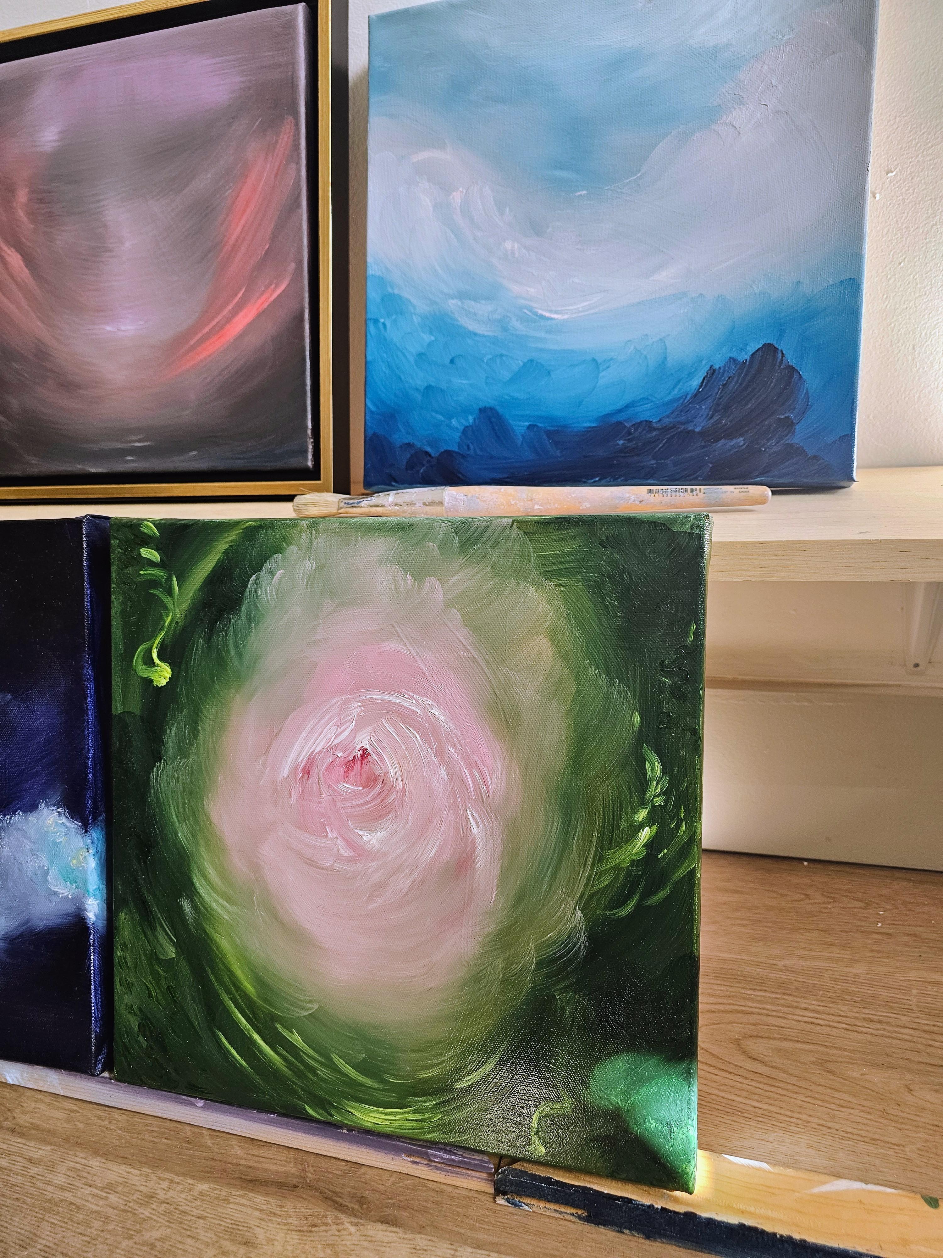 I Am The Ocean - Blue dramatic abstract expressionist seascape painting (Je suis l'océan - peinture expressionniste abstraite bleue) en vente 6