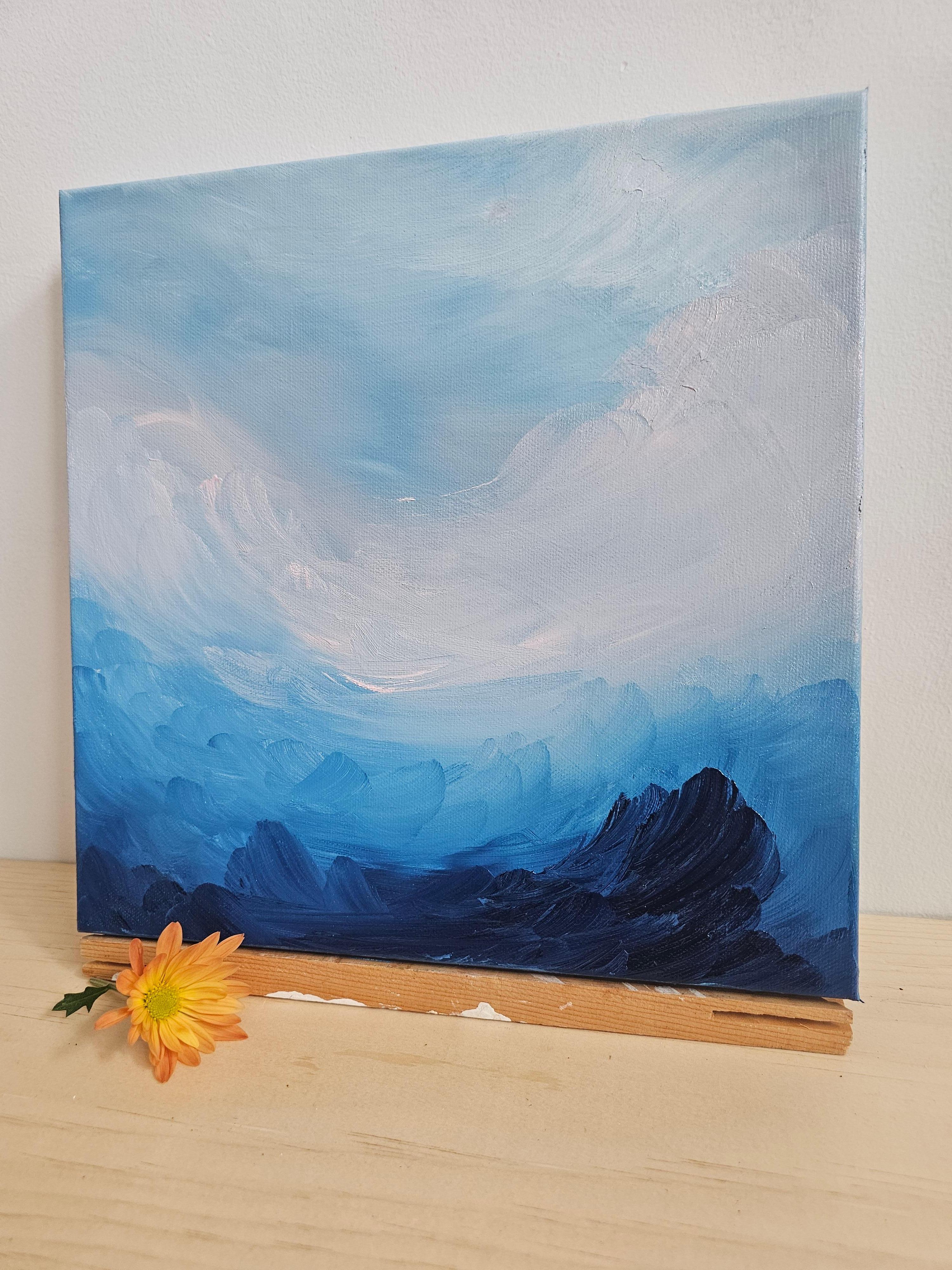 I Am The Ocean - Blaue dramatische abstrakte expressionistische Meereslandschaft