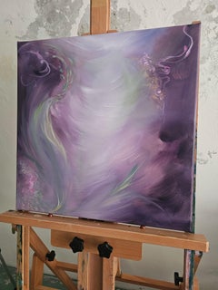I awoke in the glade - Dreamy whimsical abstract botanical landscape