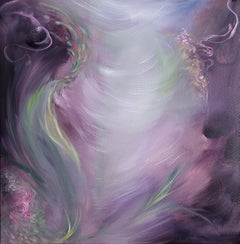 Jennifer L. Baker - I awoke in the glade - Dreamy whimsical abstract botanical landscape I awoke in the glade - Dreamy whimsical abstract botanical landscape