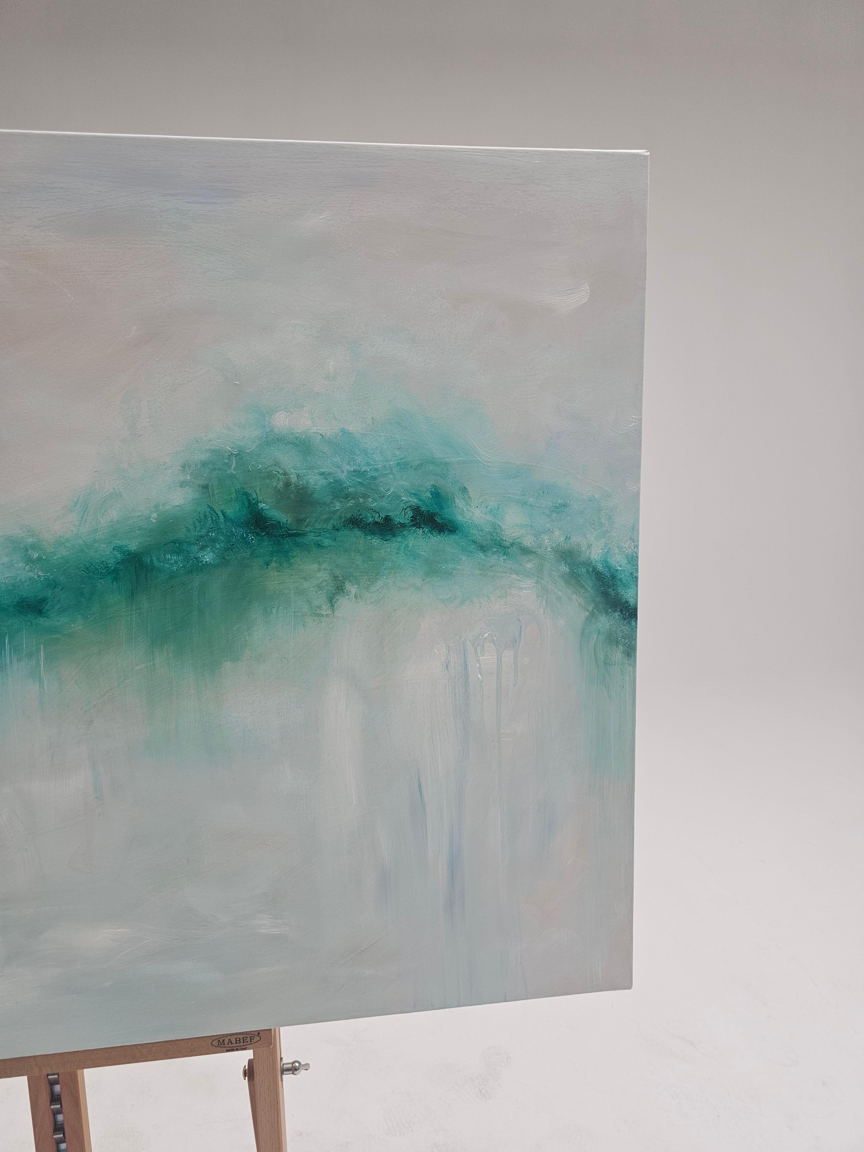Ho sognato il mare - Quadro astratto di grandi dimensioni con paesaggio marino in vendita 12