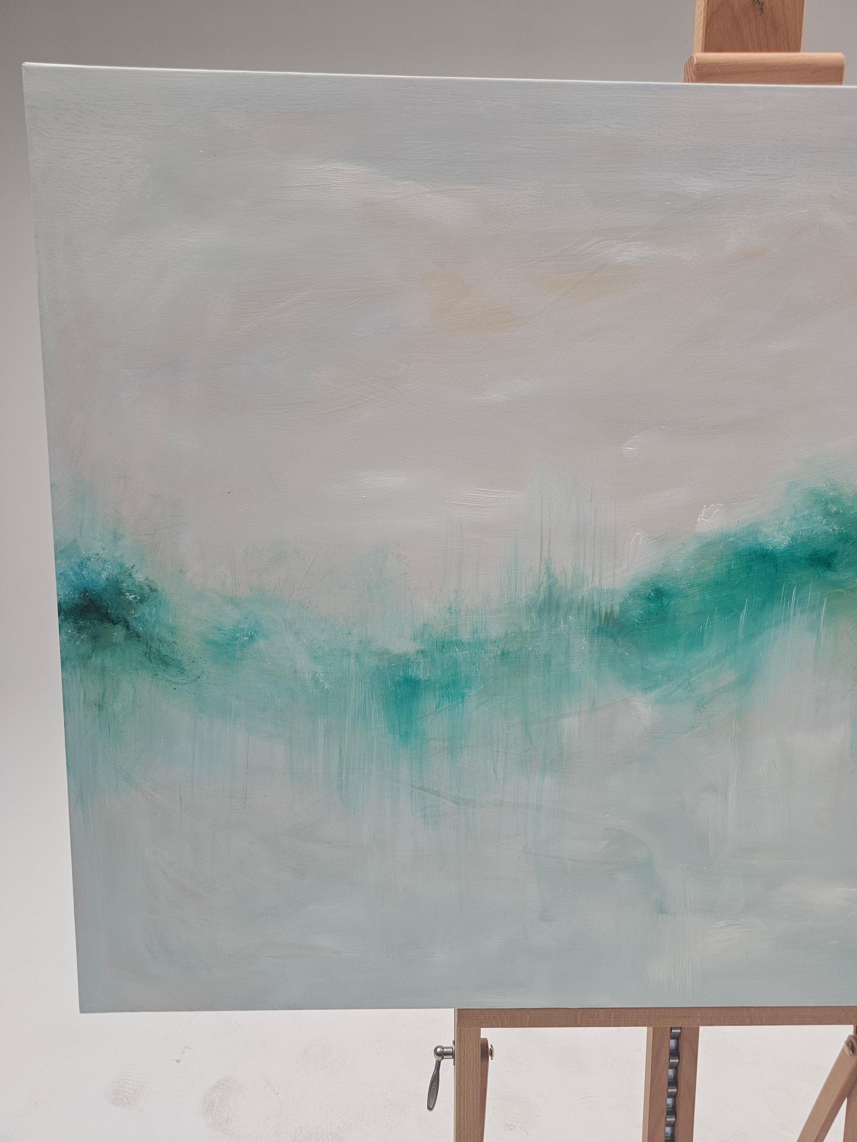 Ho sognato il mare - Quadro astratto di grandi dimensioni con paesaggio marino in vendita 13