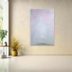 I Wsh You Were Here - Ethereal dreamscape abstract floral painting