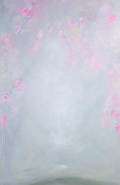 I Wsh You Were Here - Ethereal dreamscape abstract floral painting