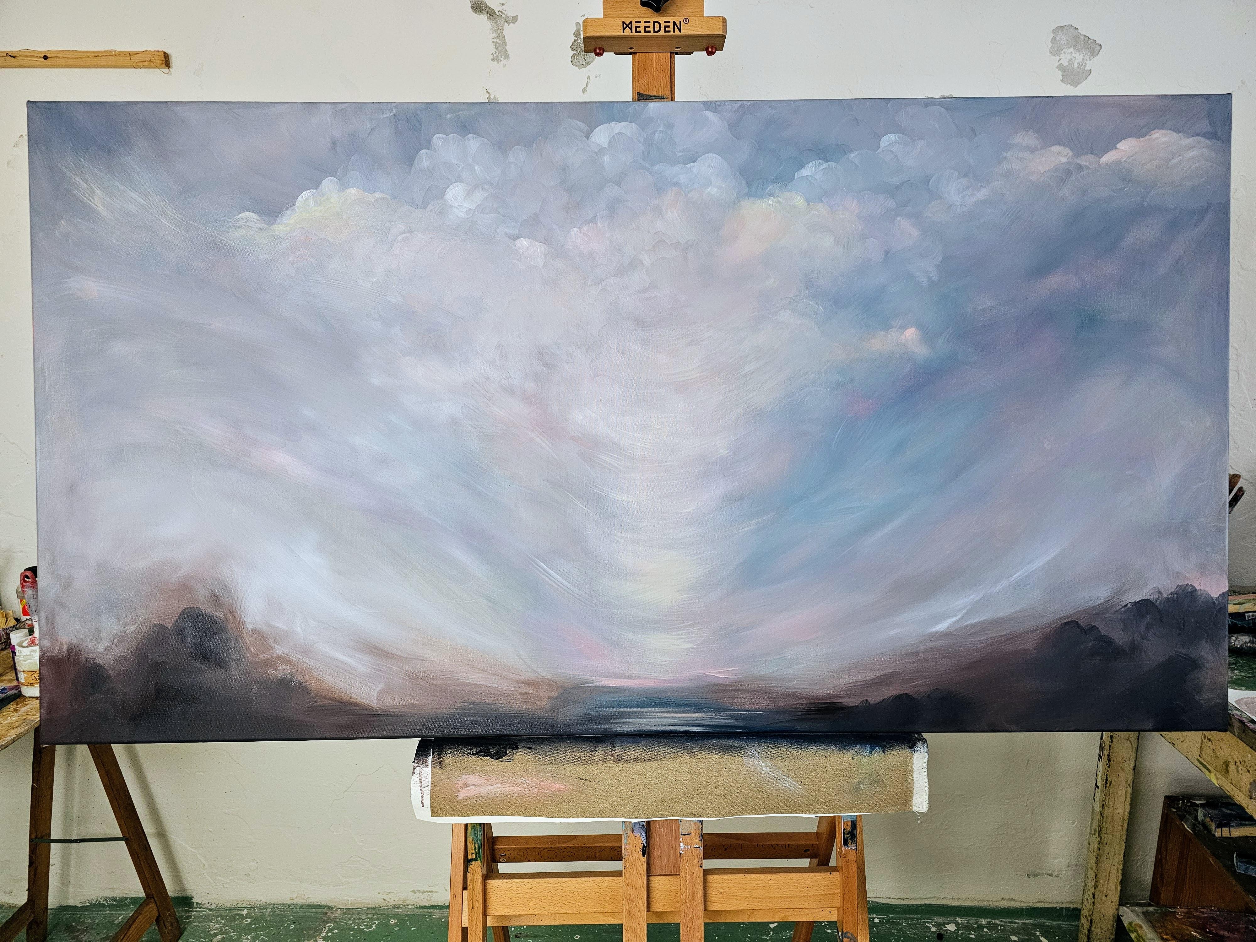 Improbable, beau et qui n'a peur de rien - Ciel / paysage dramatique abstrait en vente 10