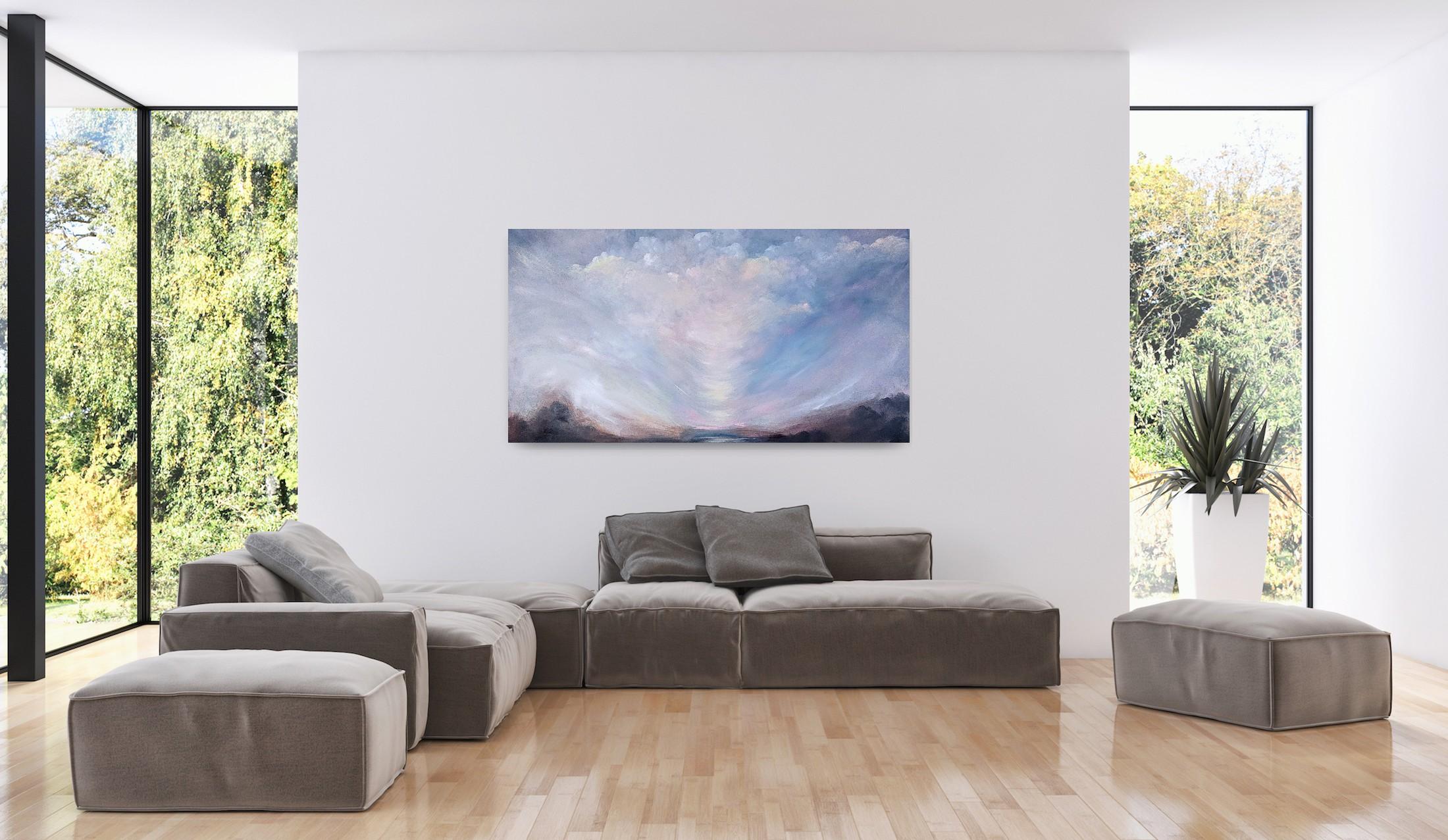 Improbable, beau et qui n'a peur de rien - Ciel / paysage dramatique abstrait en vente 1