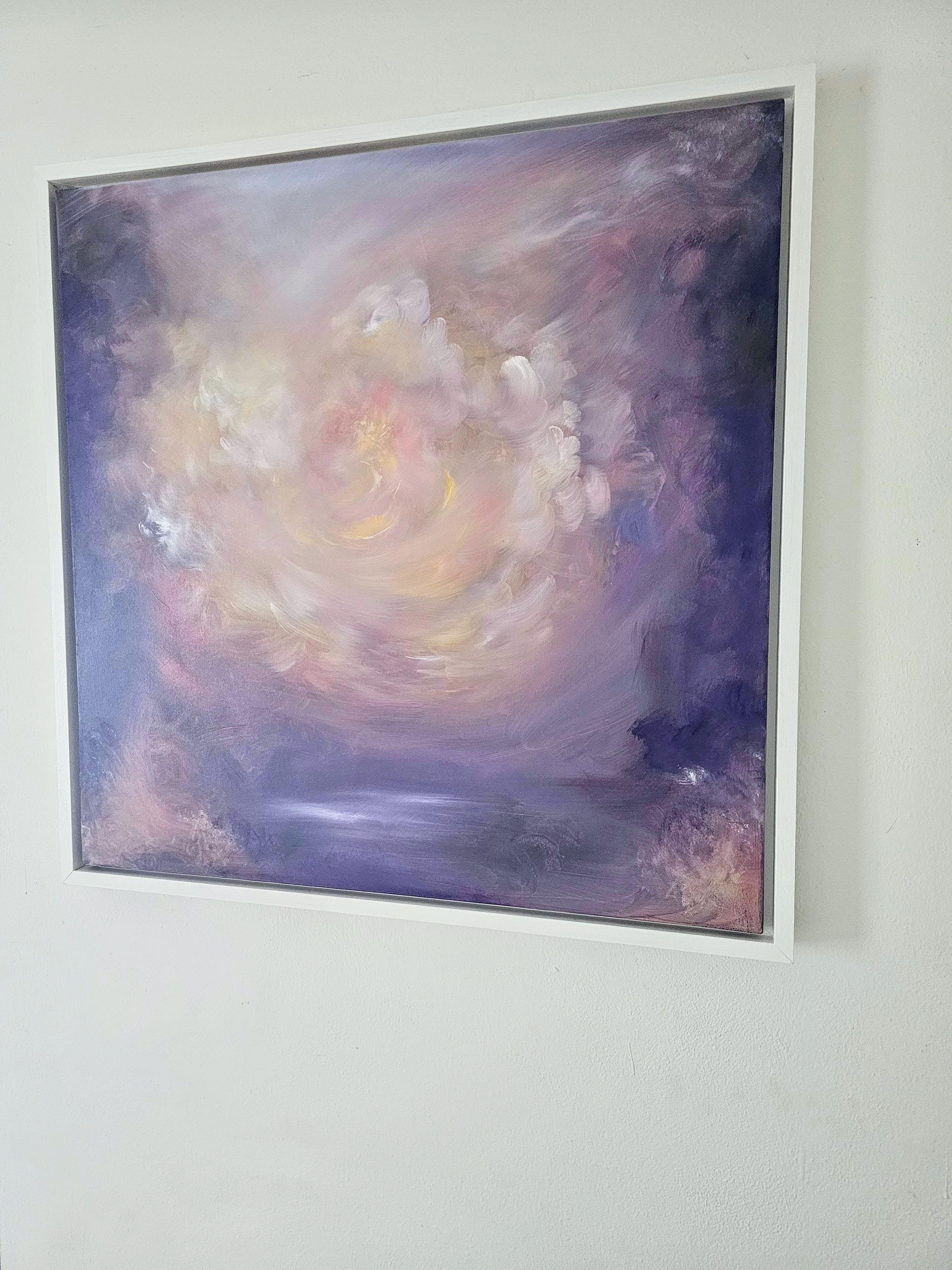 Light eternal - Quadro astratto di paesaggio floreale da sogno in vendita 12