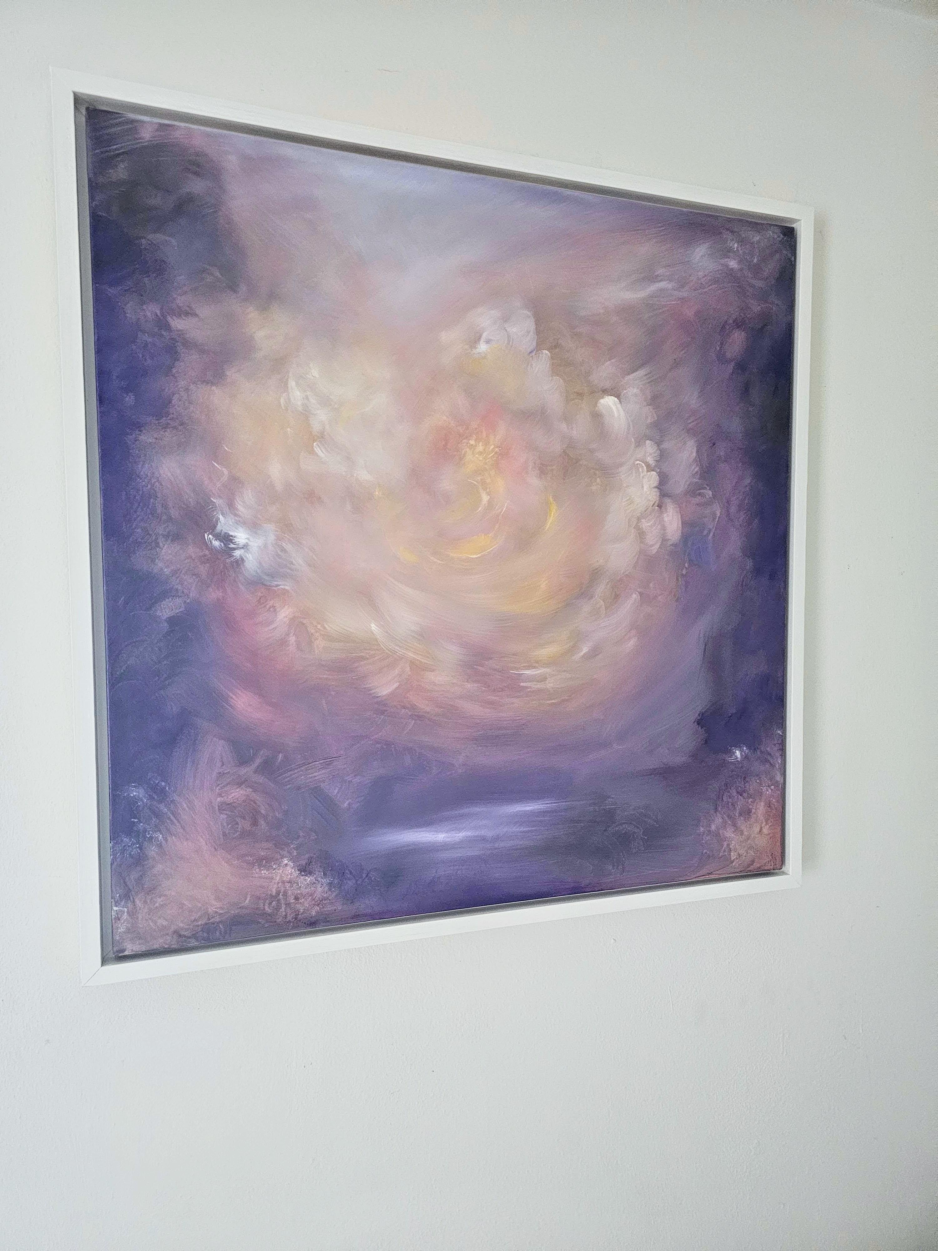 Light eternal - Quadro astratto di paesaggio floreale da sogno in vendita 13