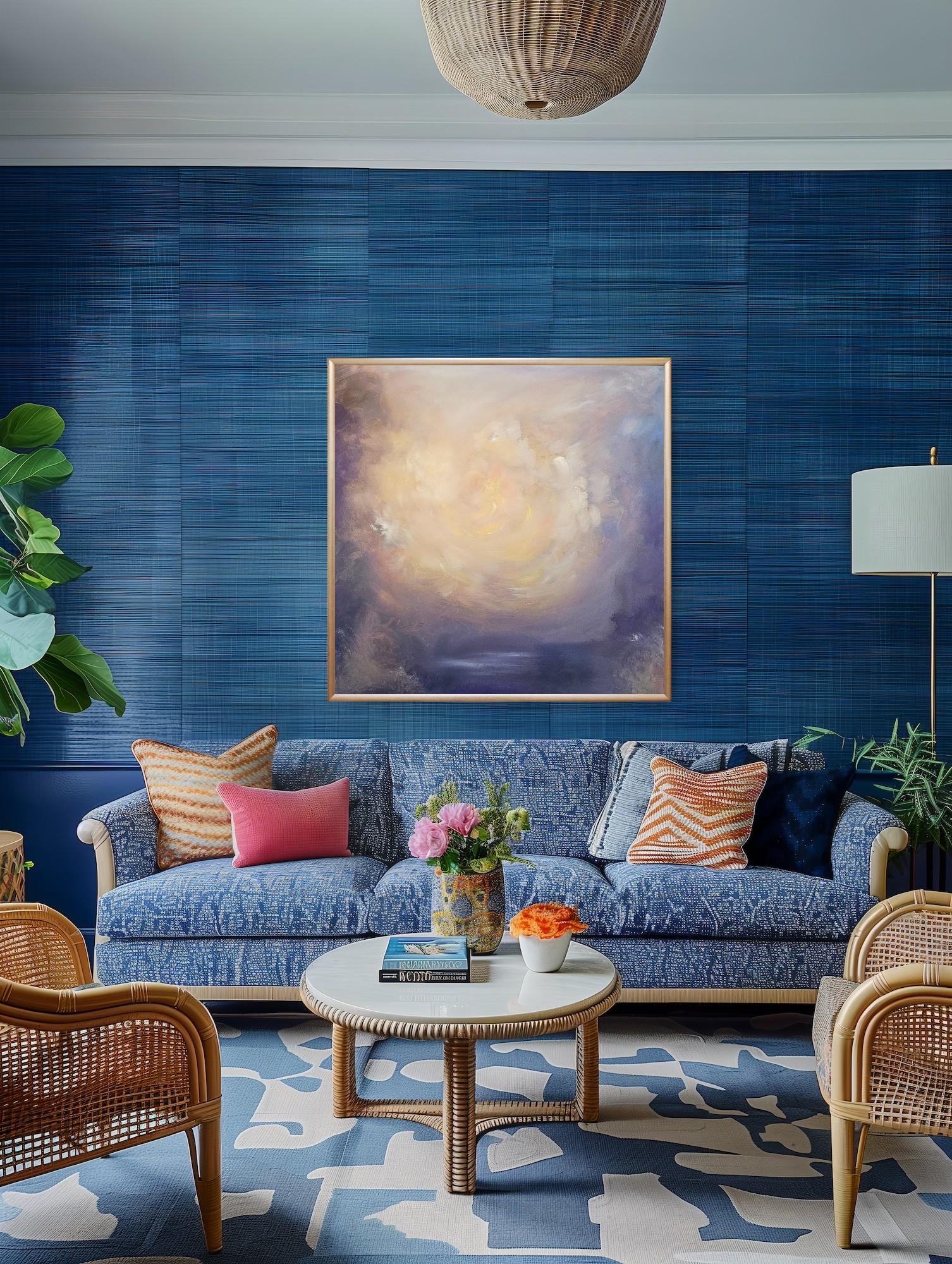 Light eternal - Quadro astratto di paesaggio floreale da sogno in vendita 2