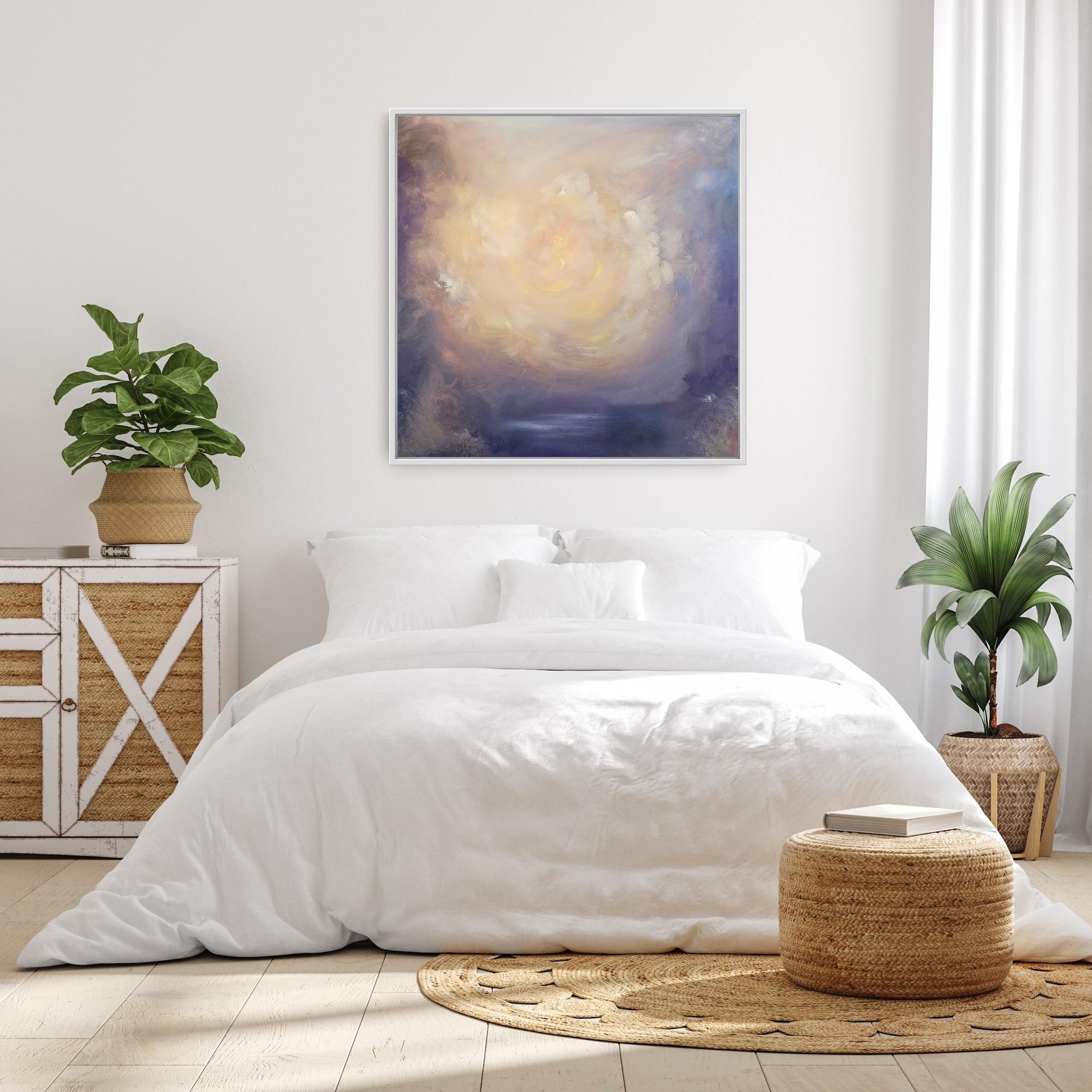 Light eternal - Quadro astratto di paesaggio floreale da sogno in vendita 5