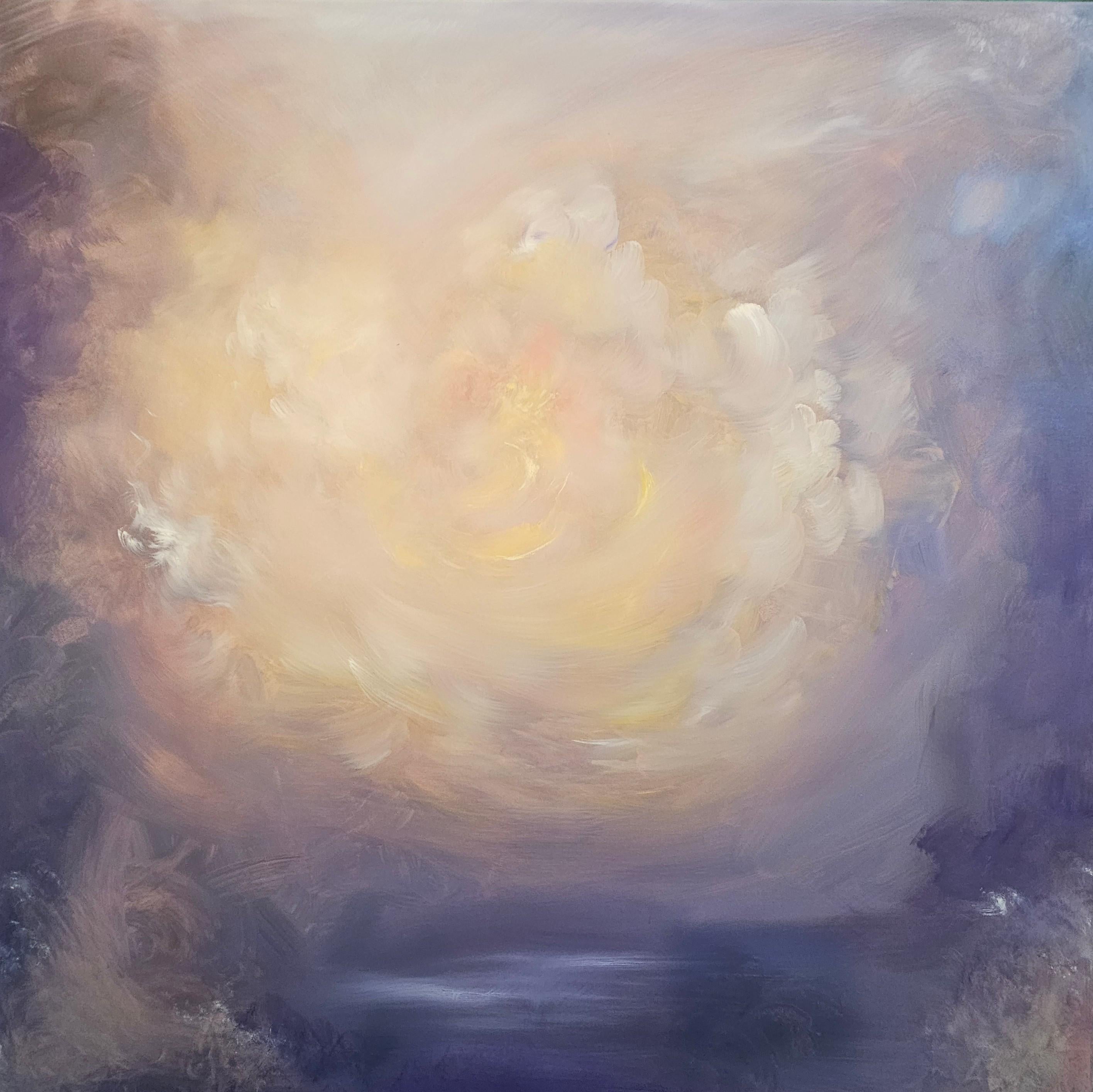 Light eternal - Quadro astratto di paesaggio floreale da sogno - Painting di Jennifer L. Baker