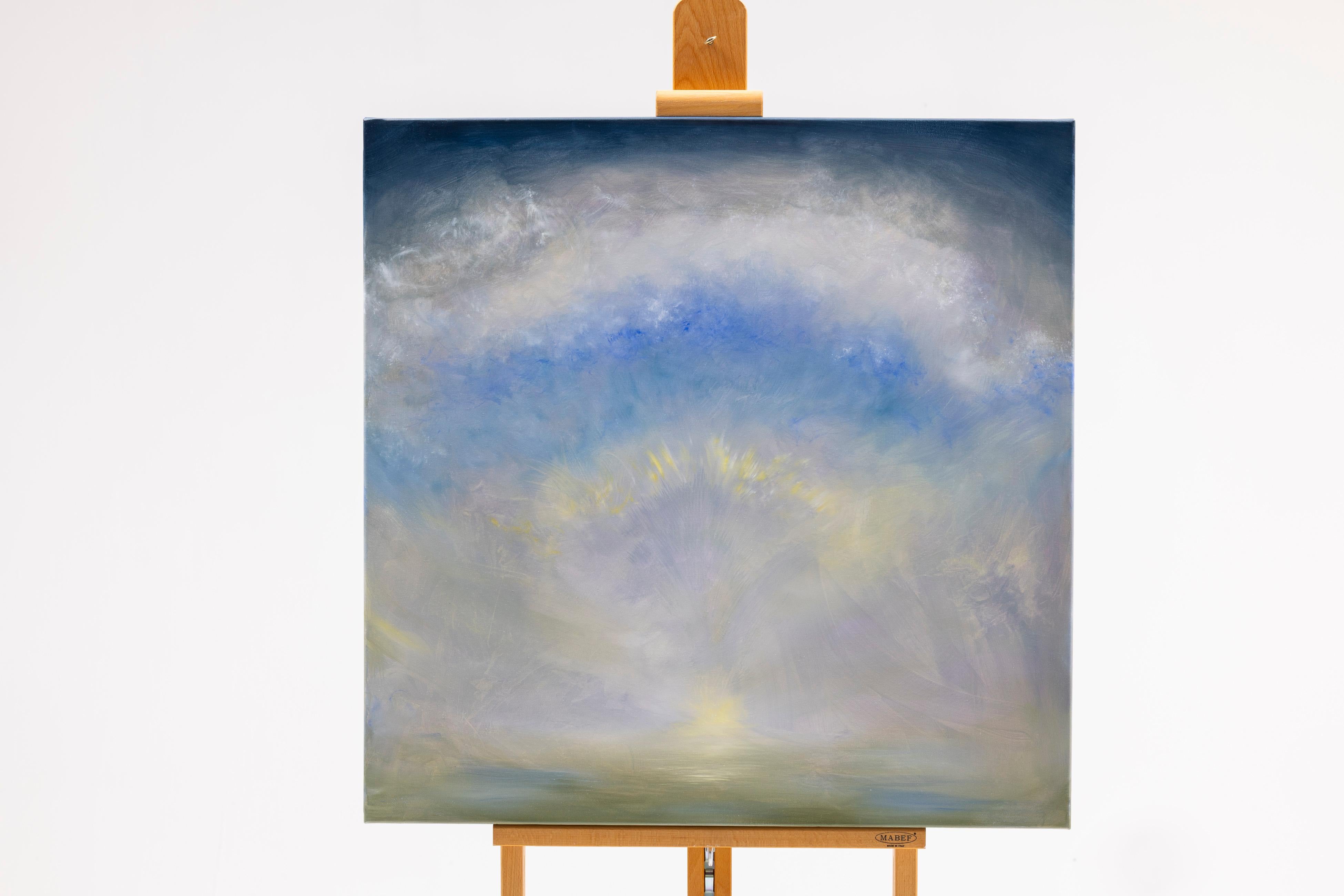 Poem - Abstract sky landscape painting - Painting by Jennifer L. Baker