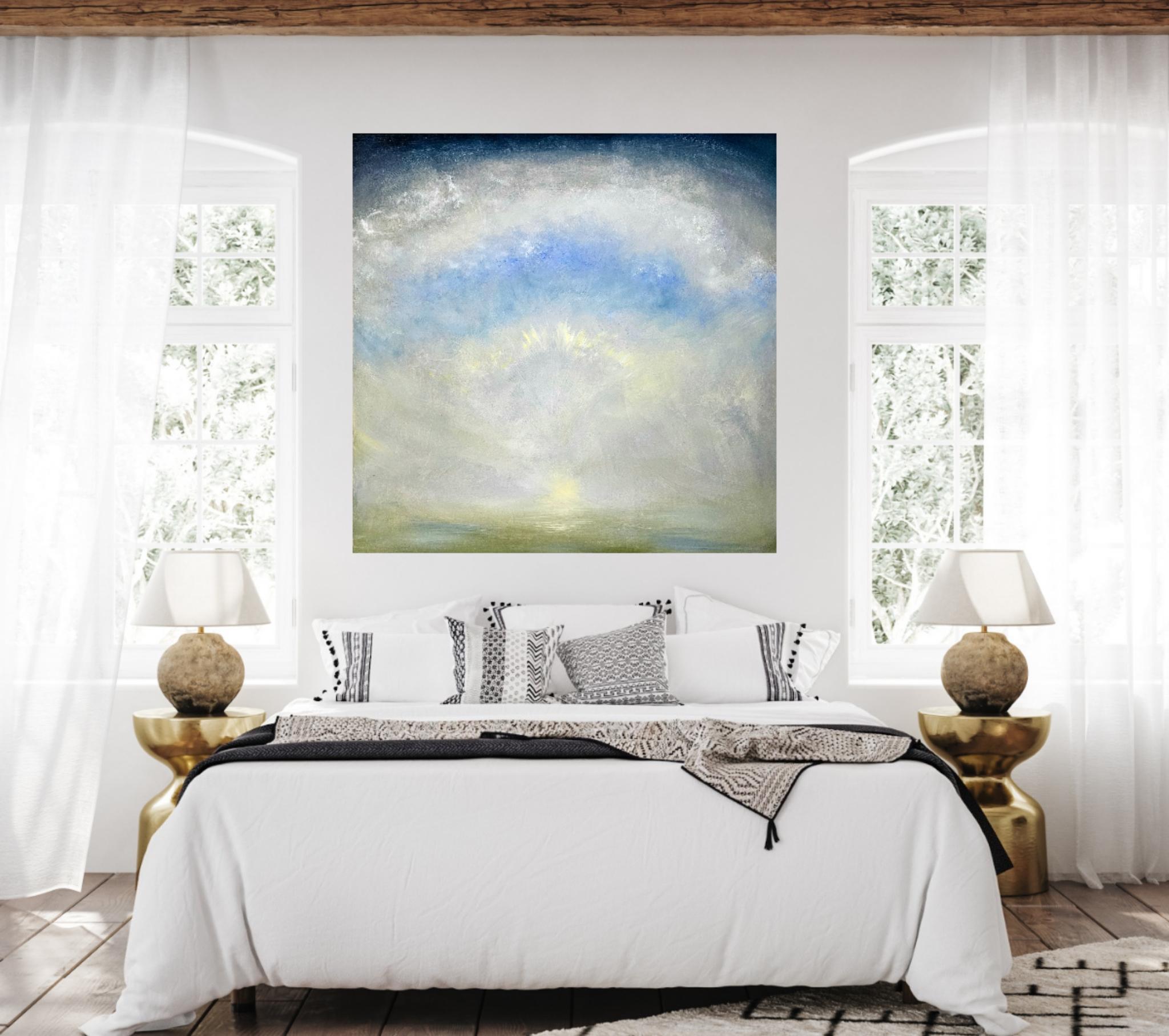 Poem - Abstract sky landscape painting For Sale 3