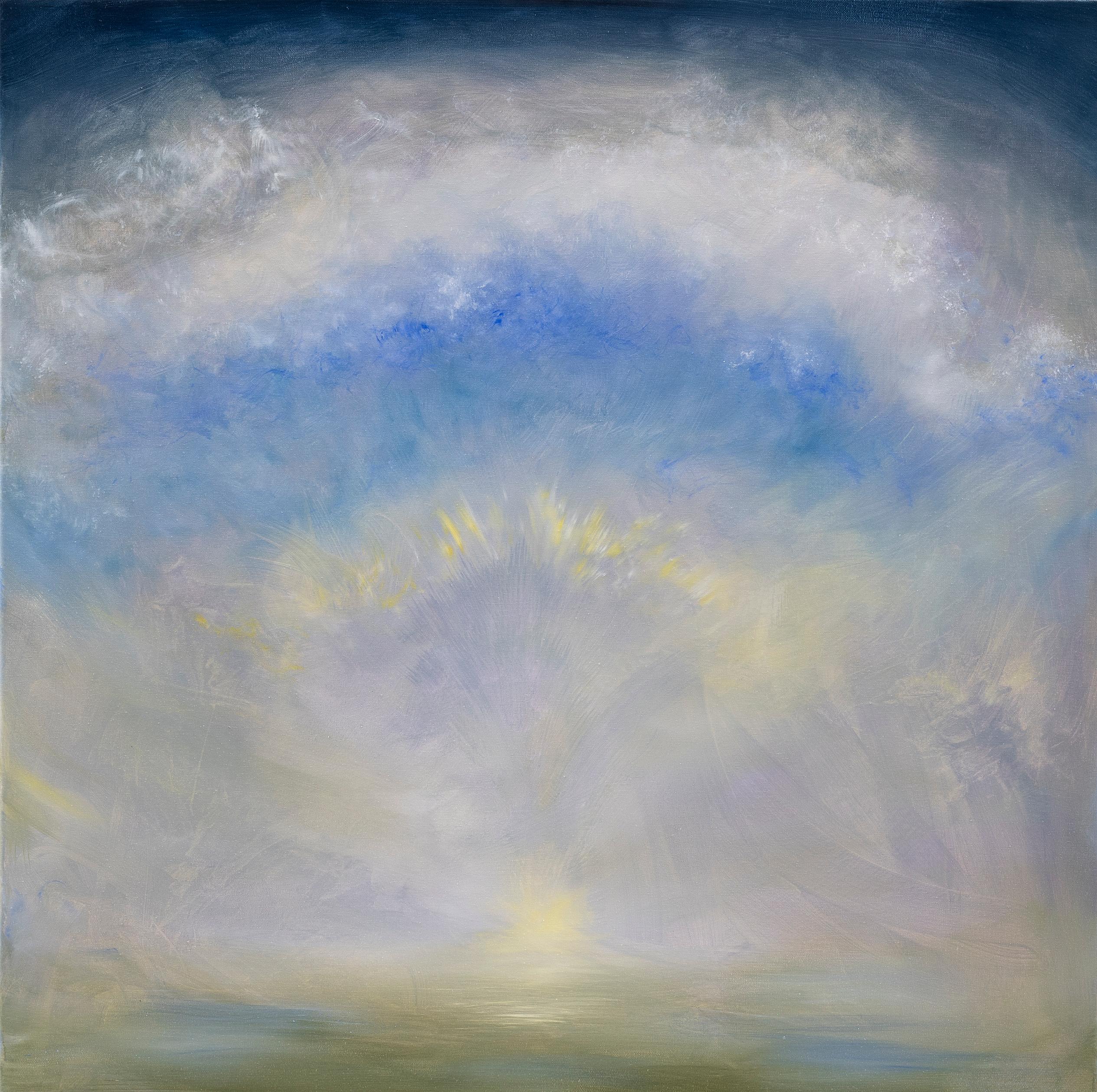 Jennifer L. Baker Abstract Painting - Poem - Abstract sky landscape painting