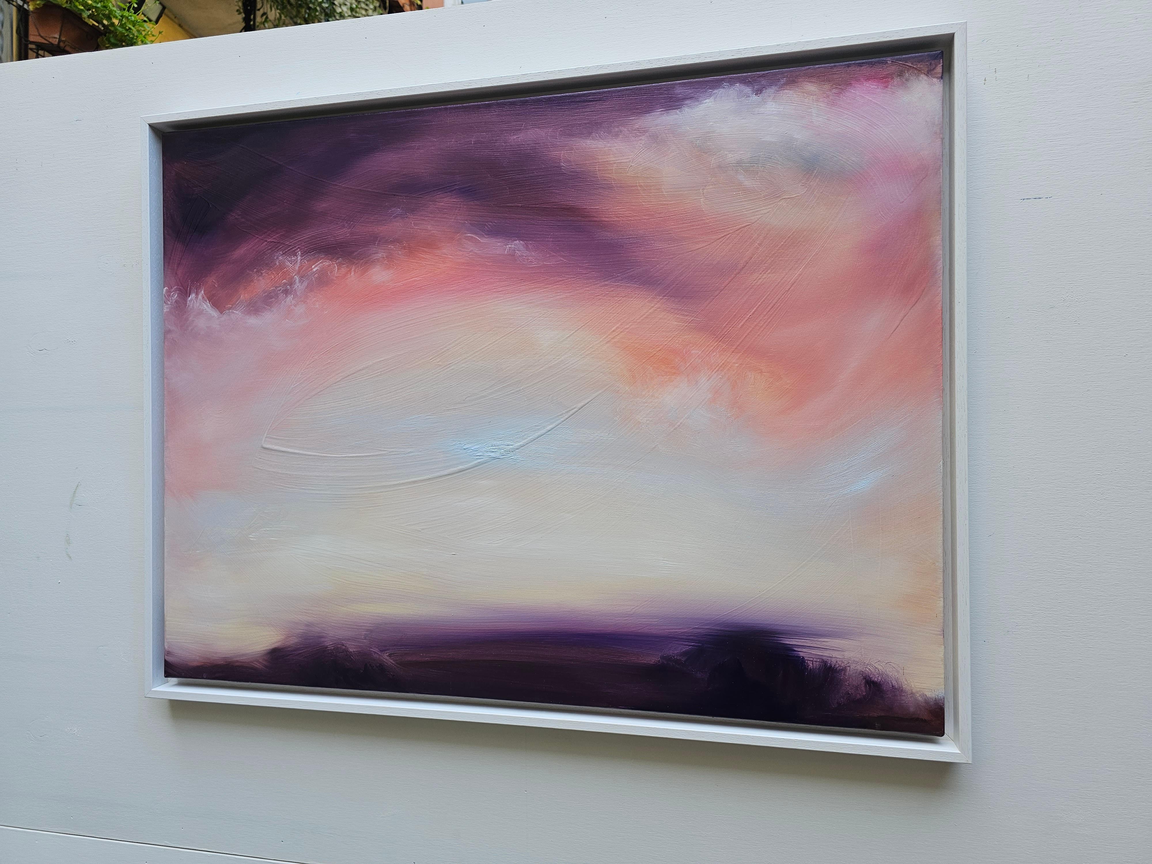 A soft abstract sunset sky landscape painting, Raven's song