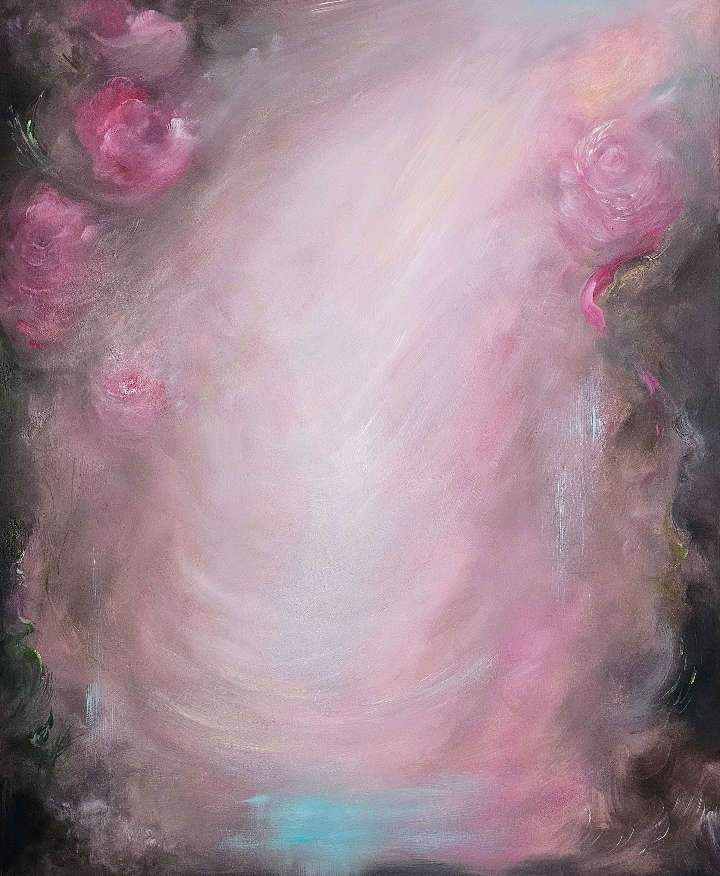 Roses Becoming Wind ~ Dreamy rosa
braun abstrakte Landschaft floral painting