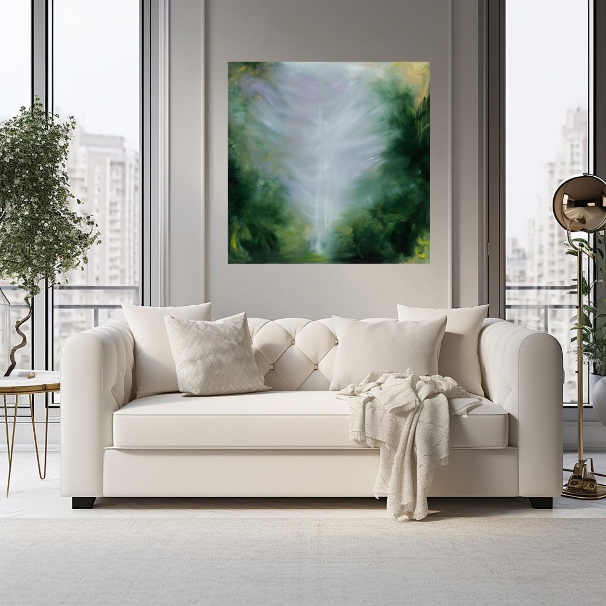 Drago addormentato - Quadro astratto Greene & Greene & Greene drammatico Nature in vendita 13