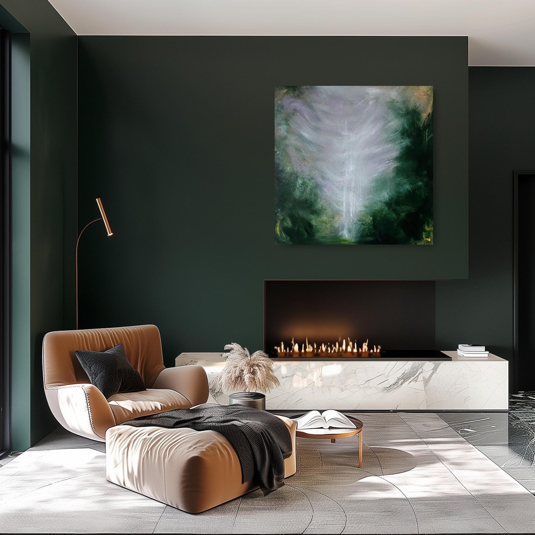 Drago addormentato - Quadro astratto Greene & Greene & Greene drammatico Nature in vendita 6