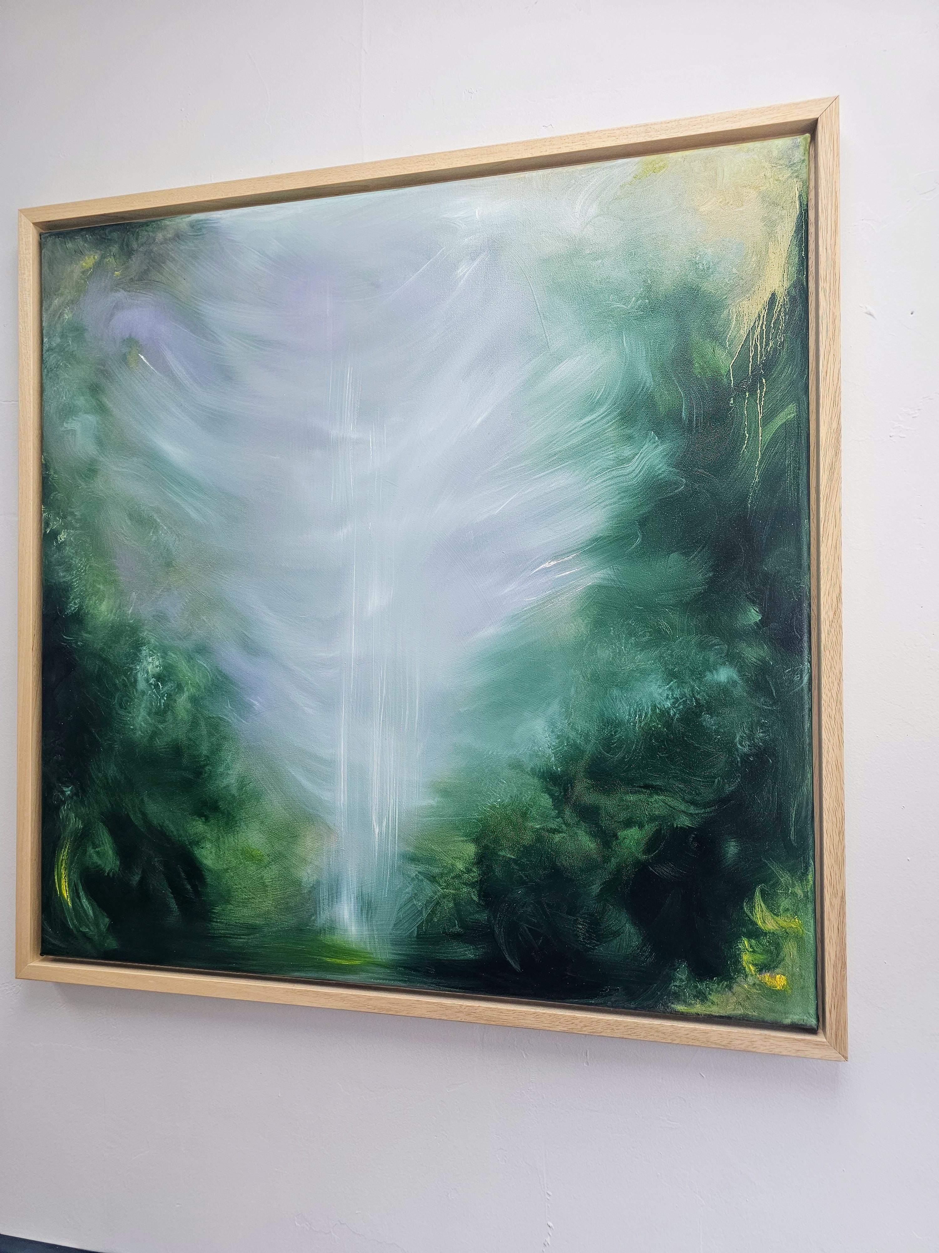 Drago addormentato - Quadro astratto Greene & Greene & Greene drammatico Nature - Painting Contemporaneo di Jennifer L. Baker