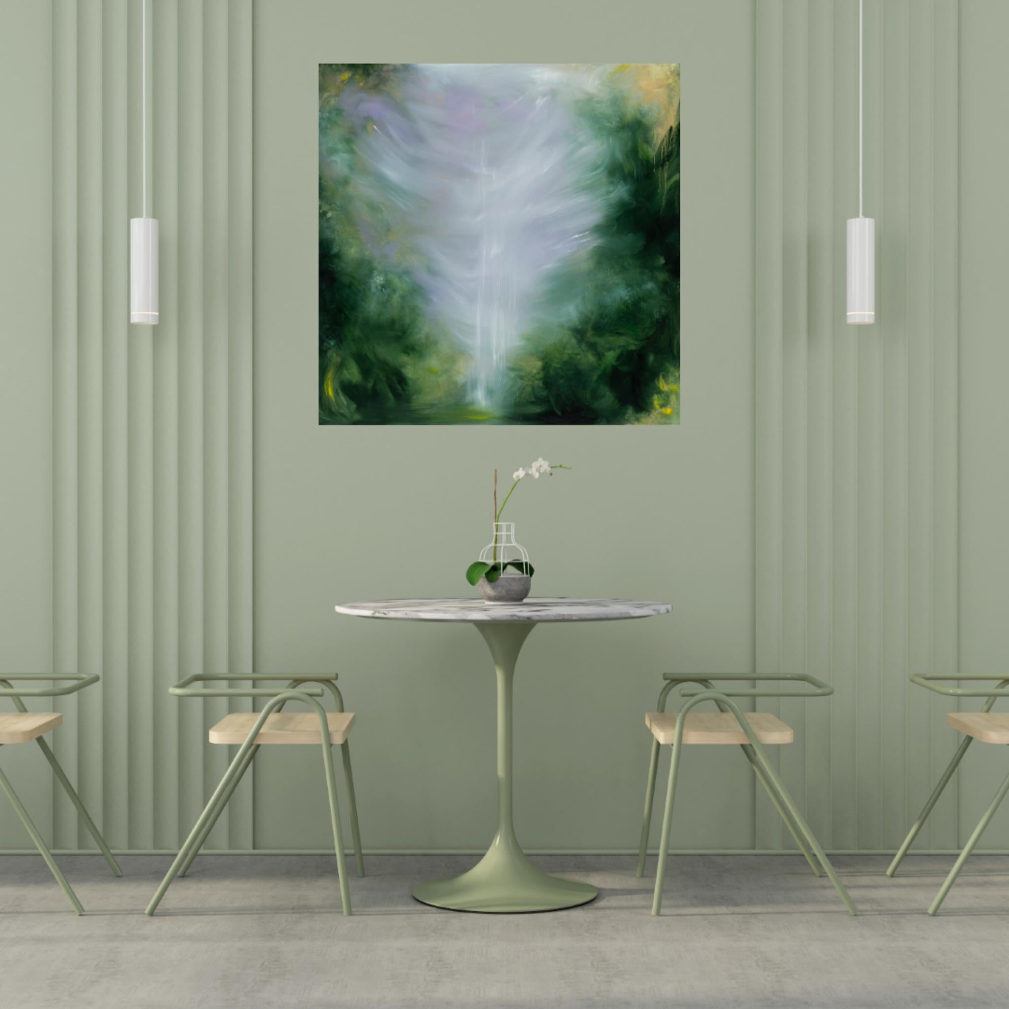 Drago addormentato - Quadro astratto Greene & Greene & Greene drammatico Nature in vendita 2