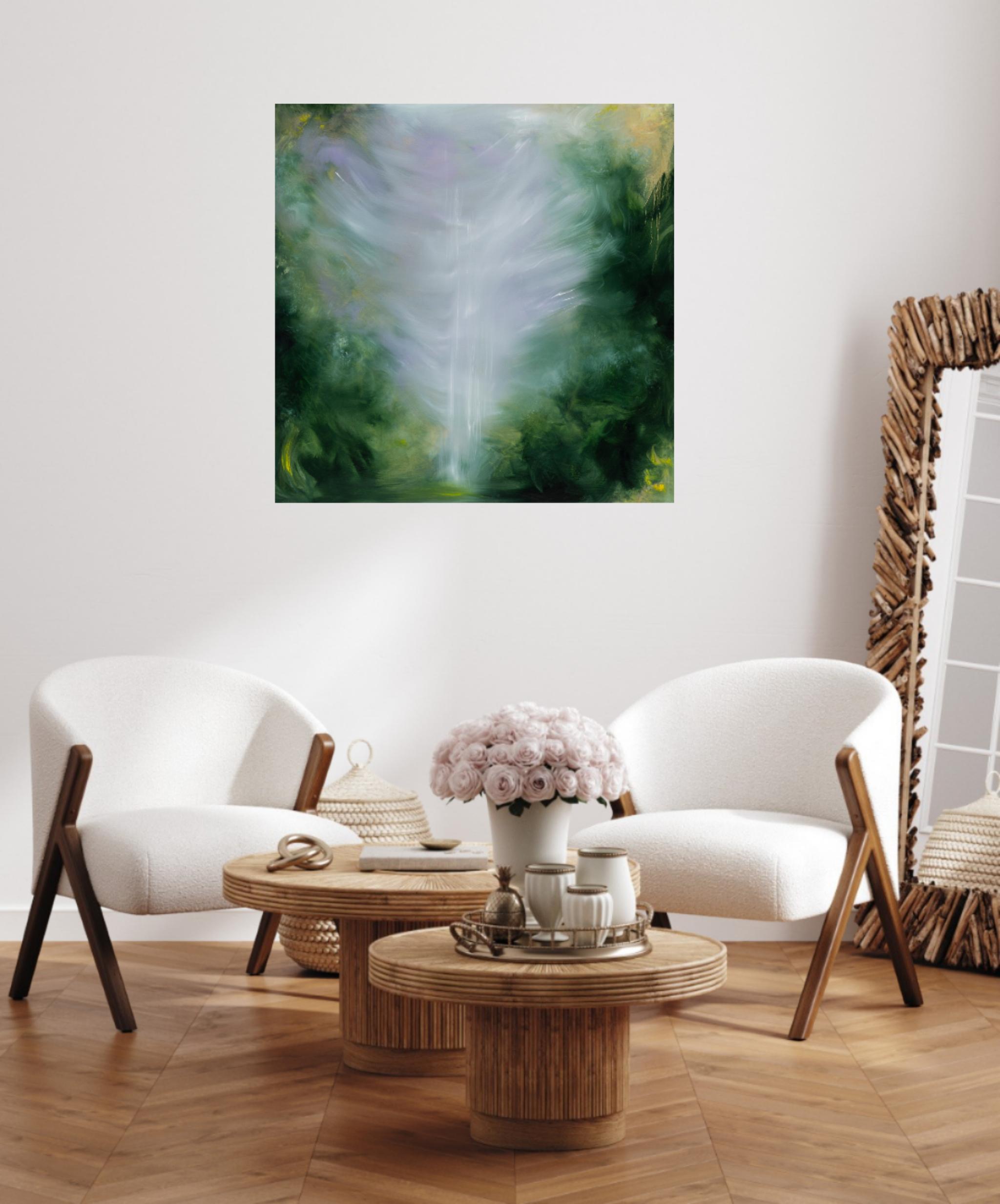 Drago addormentato - Quadro astratto Greene & Greene & Greene drammatico Nature in vendita 3