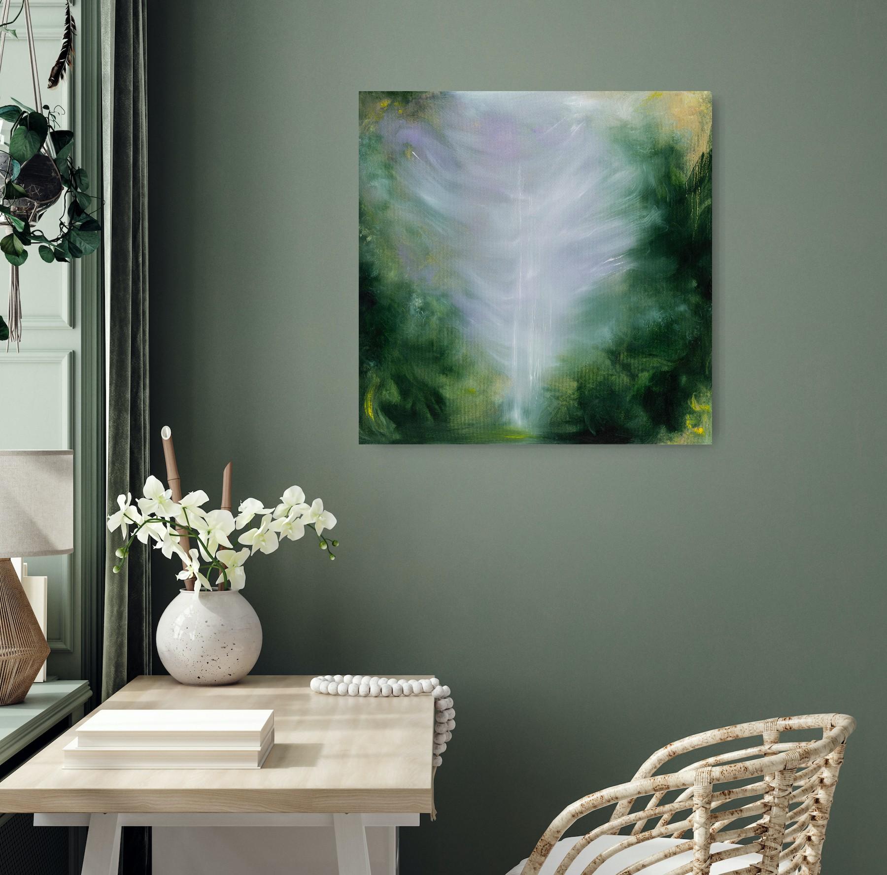 Drago addormentato - Quadro astratto Greene & Greene & Greene drammatico Nature in vendita 5