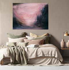 Spanish skies - Warm, dramatic abstract landscape sunset painting