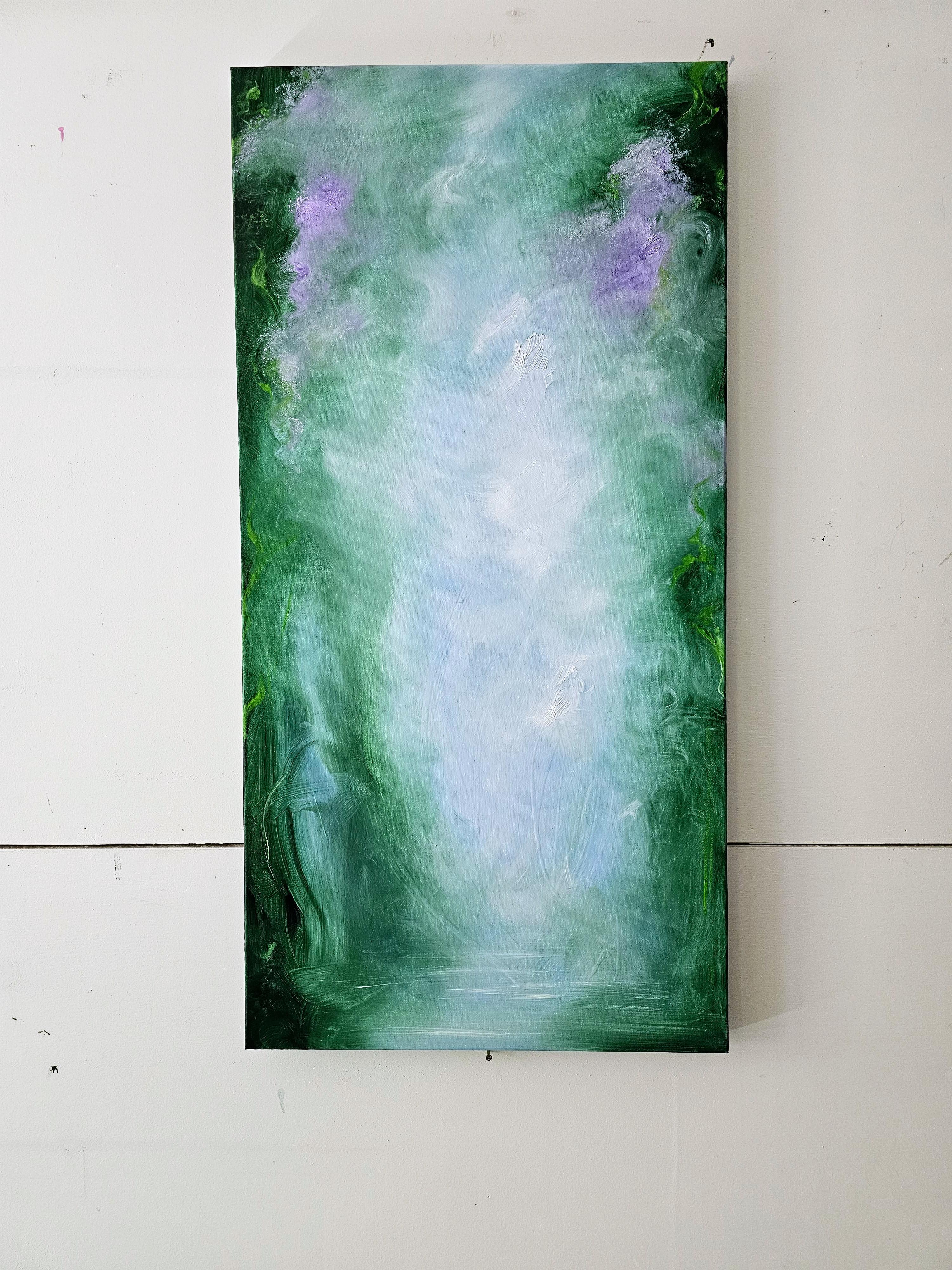 This green abstract nature painting is dedicated to to the longest day. 