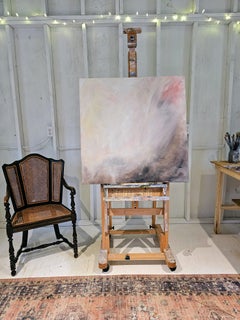 Tempest - Large warm sunset abstract landscape painting