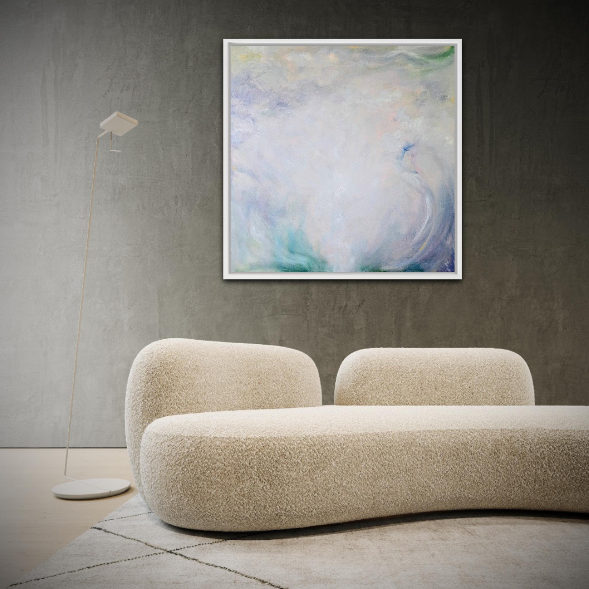 The Awakening - Soft, subtle, large abstract painting For Sale 5
