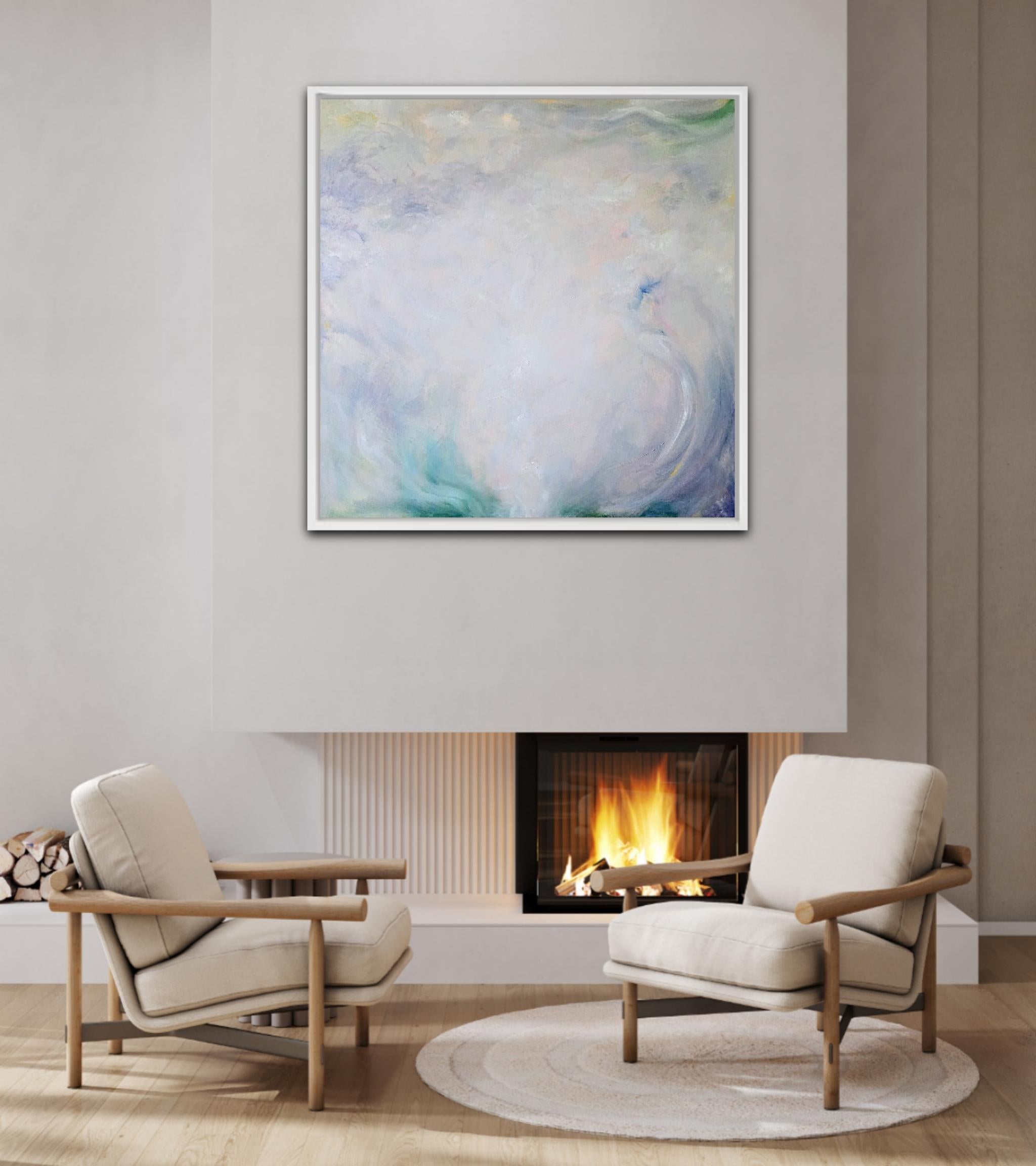 The Awakening - Soft, subtle, large abstract painting For Sale 6