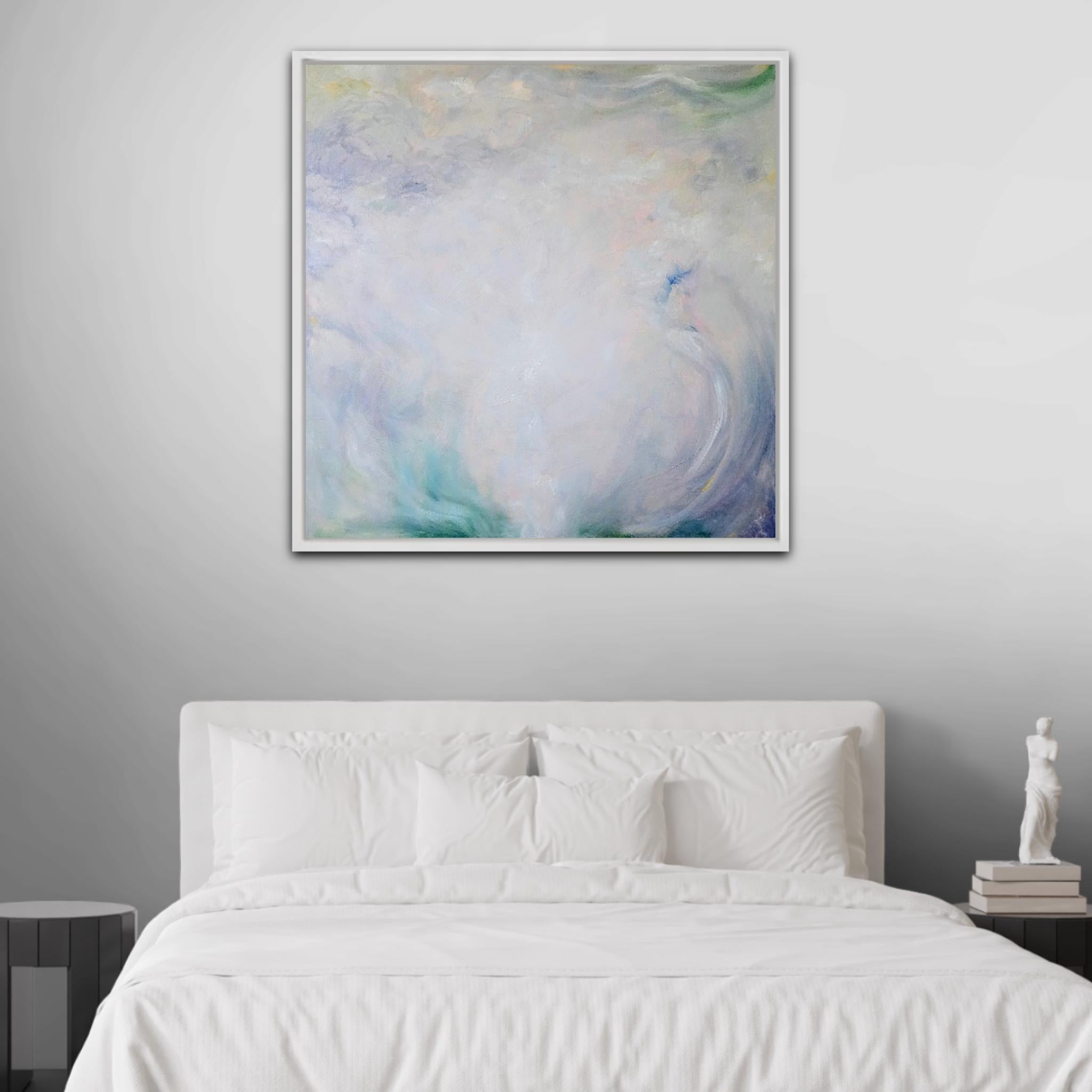 The Awakening - Soft, subtle, large abstract painting For Sale 7