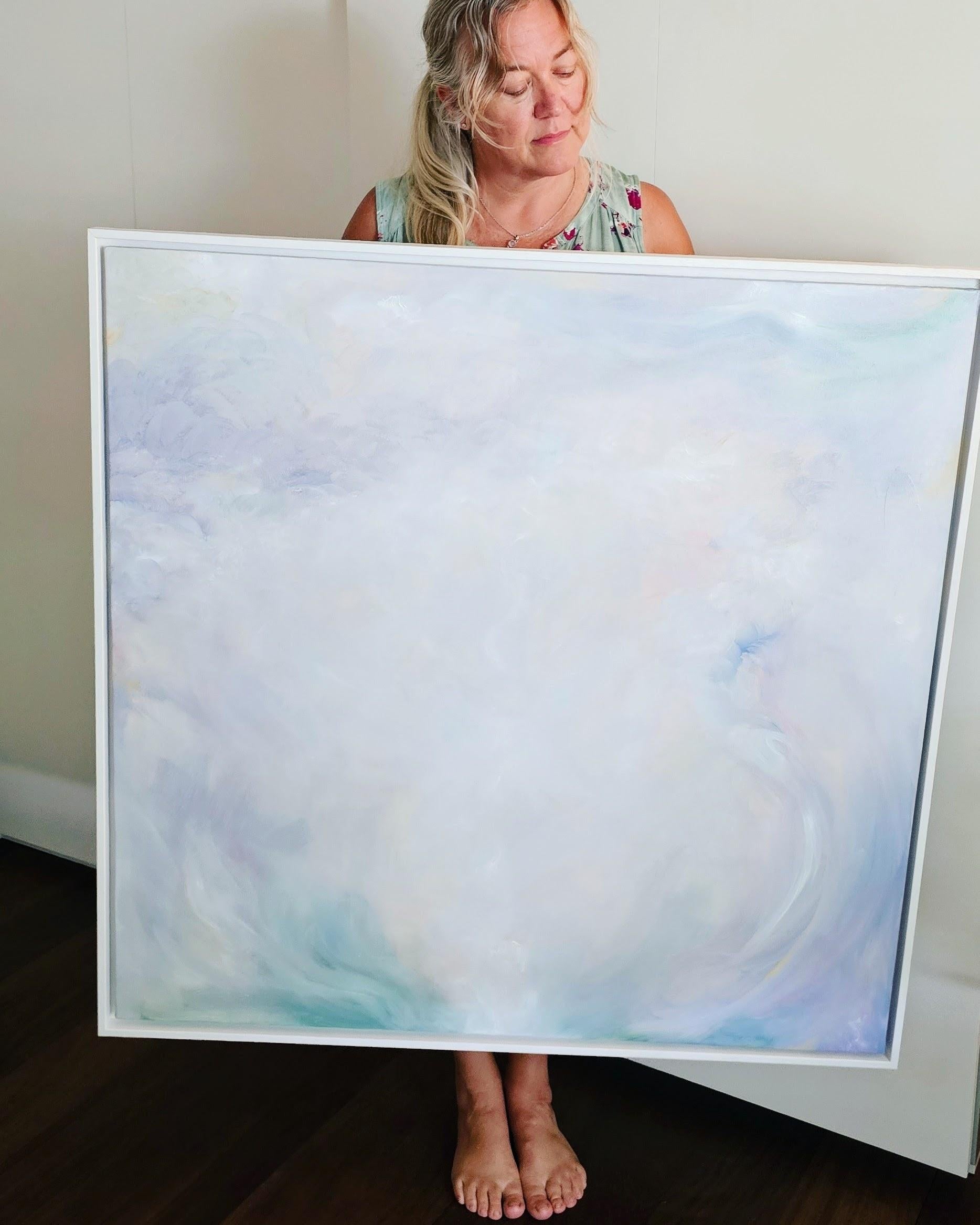 The Awakening - Soft, subtle, large abstract painting For Sale 8