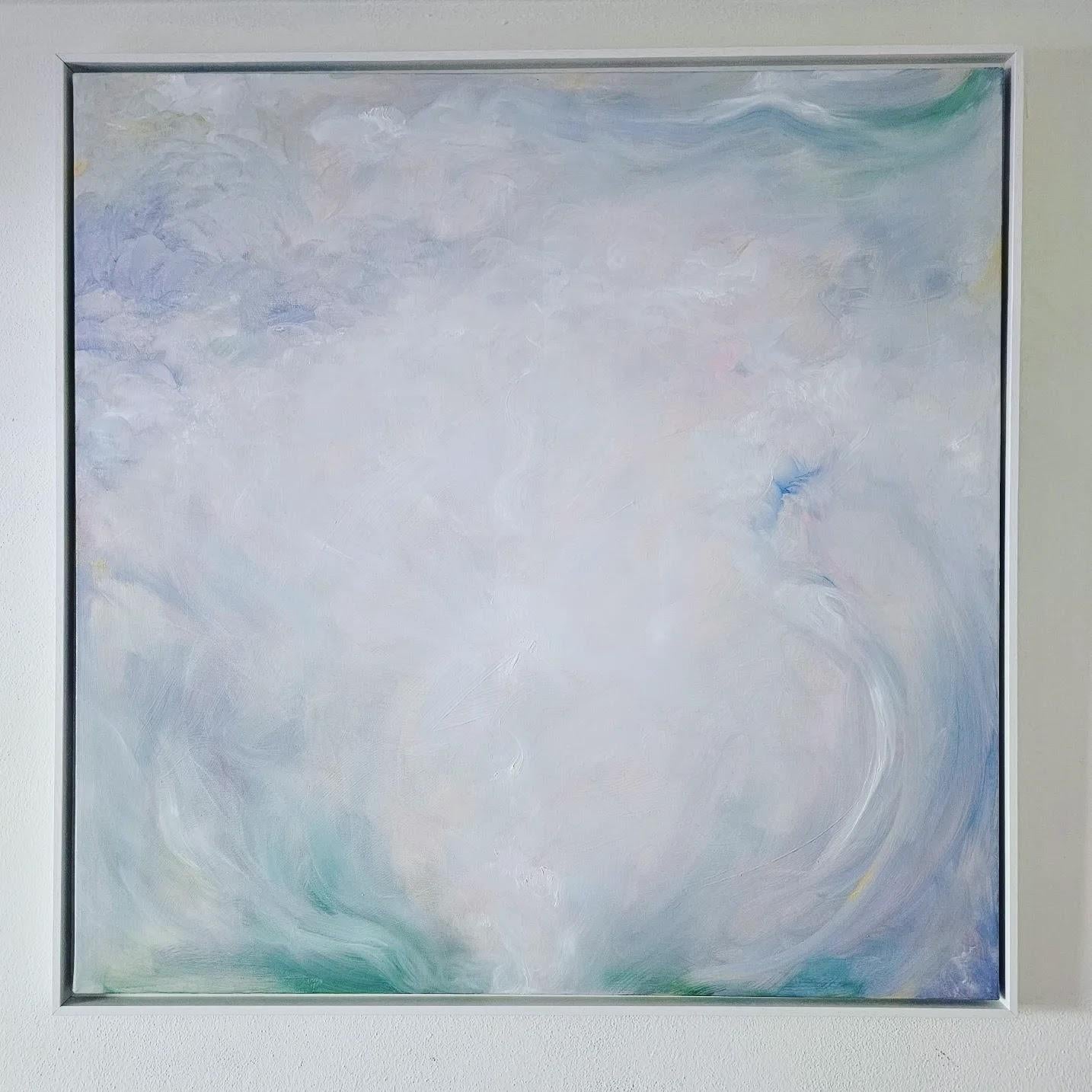 The Awakening - Soft, subtle, large abstract painting - Abstract Expressionist Painting by Jennifer L. Baker