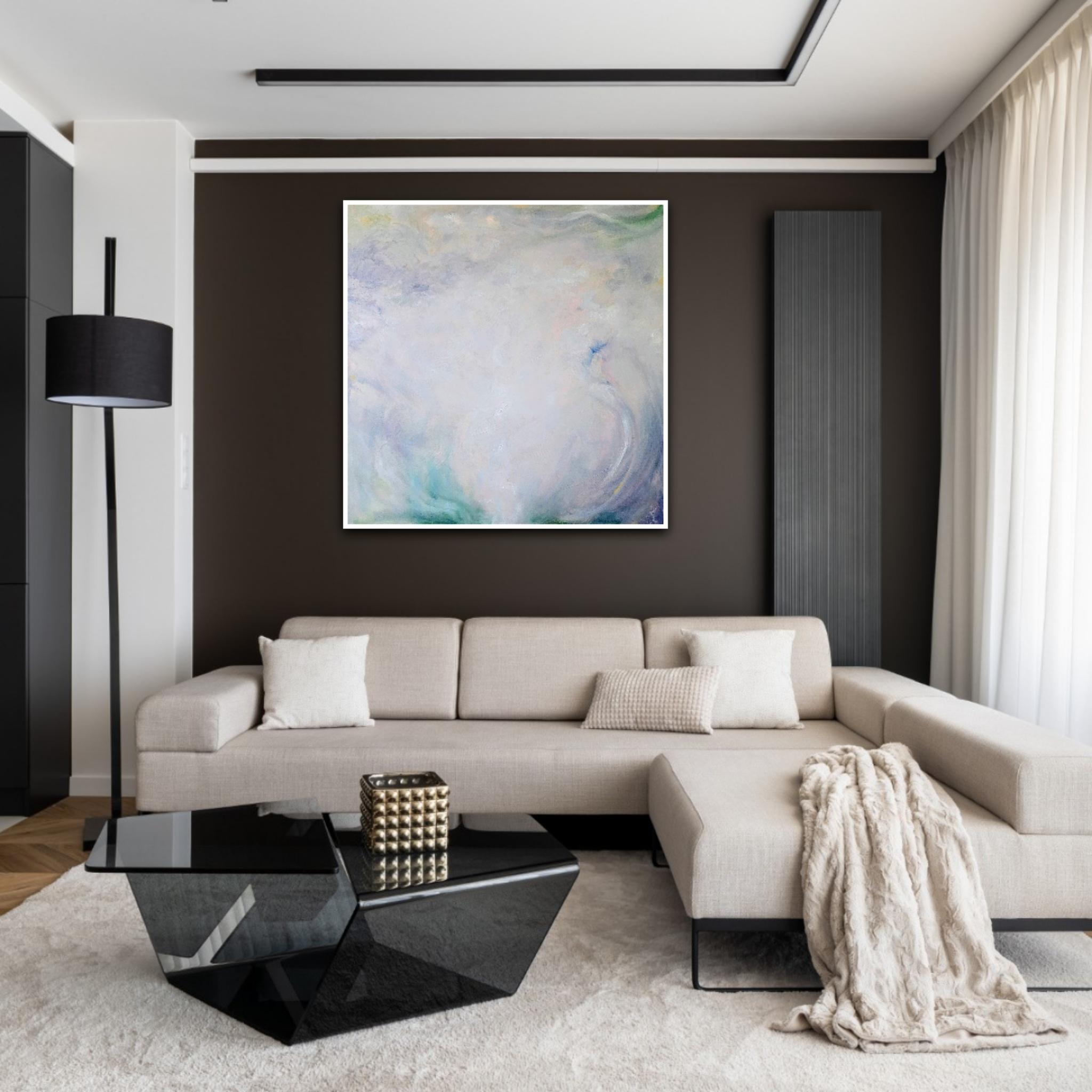 The Awakening - Soft, subtle, large abstract painting For Sale 2