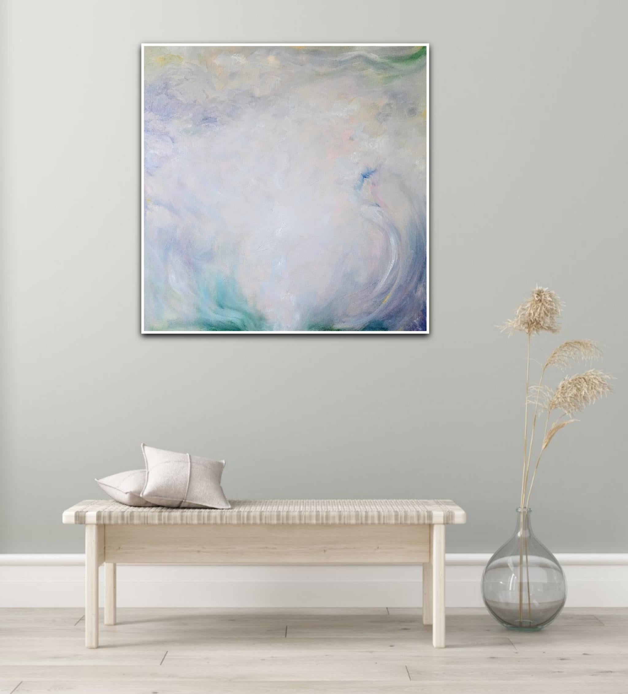 The Awakening - Soft, subtle, large abstract painting For Sale 3