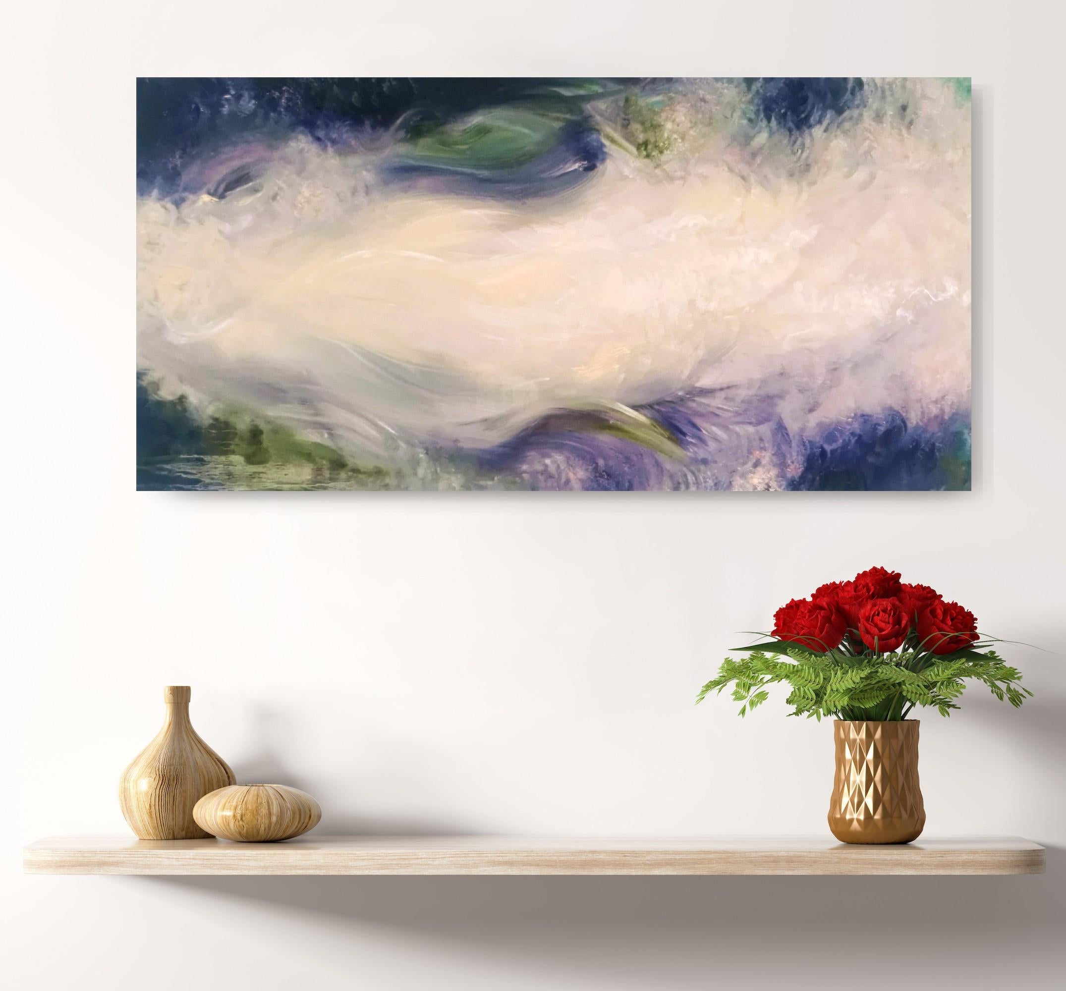 La nascita di ogni onda - Quadro astratto fluido di Nature in vendita 10