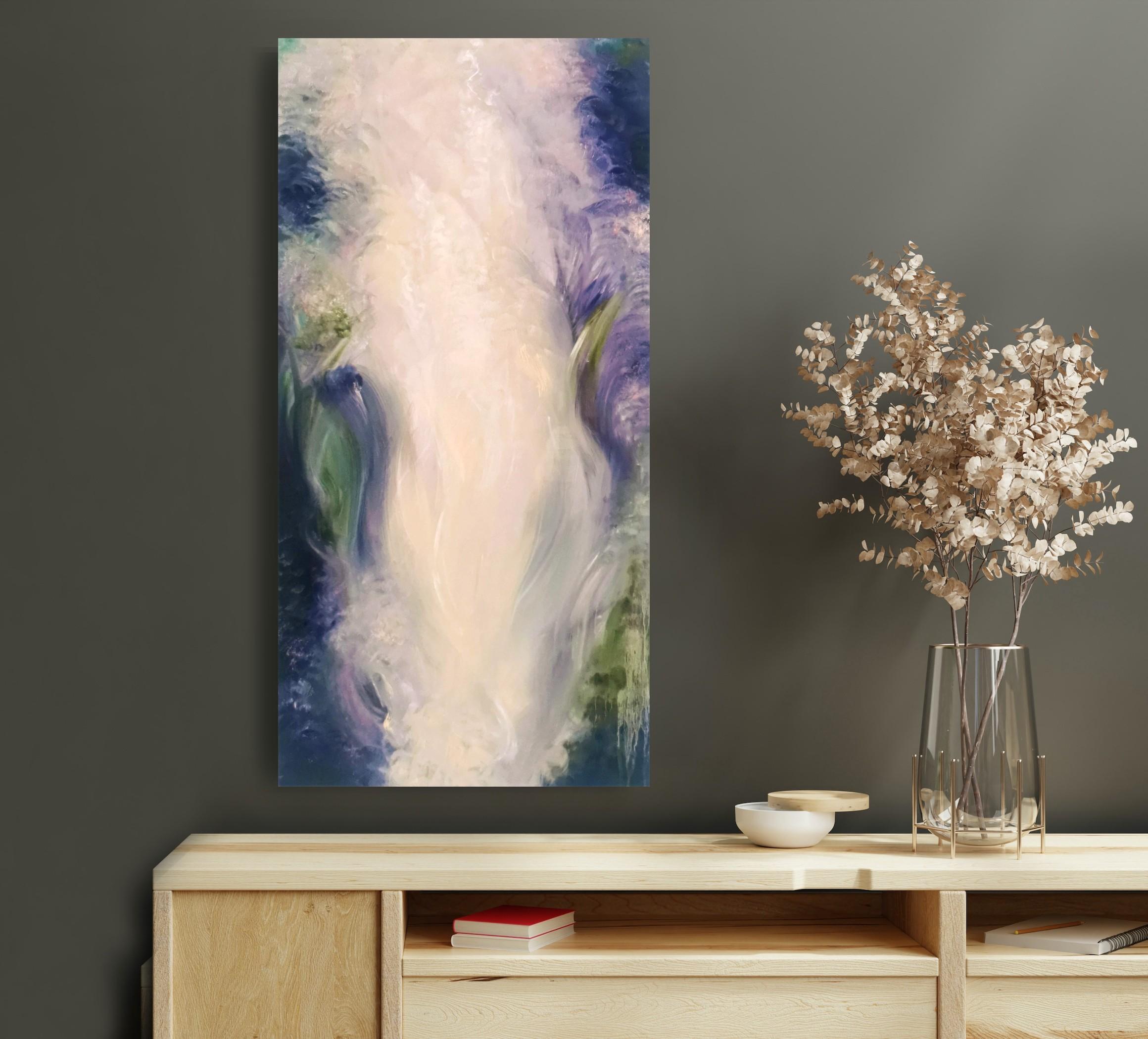 La nascita di ogni onda - Quadro astratto fluido di Nature - Painting di Jennifer L. Baker