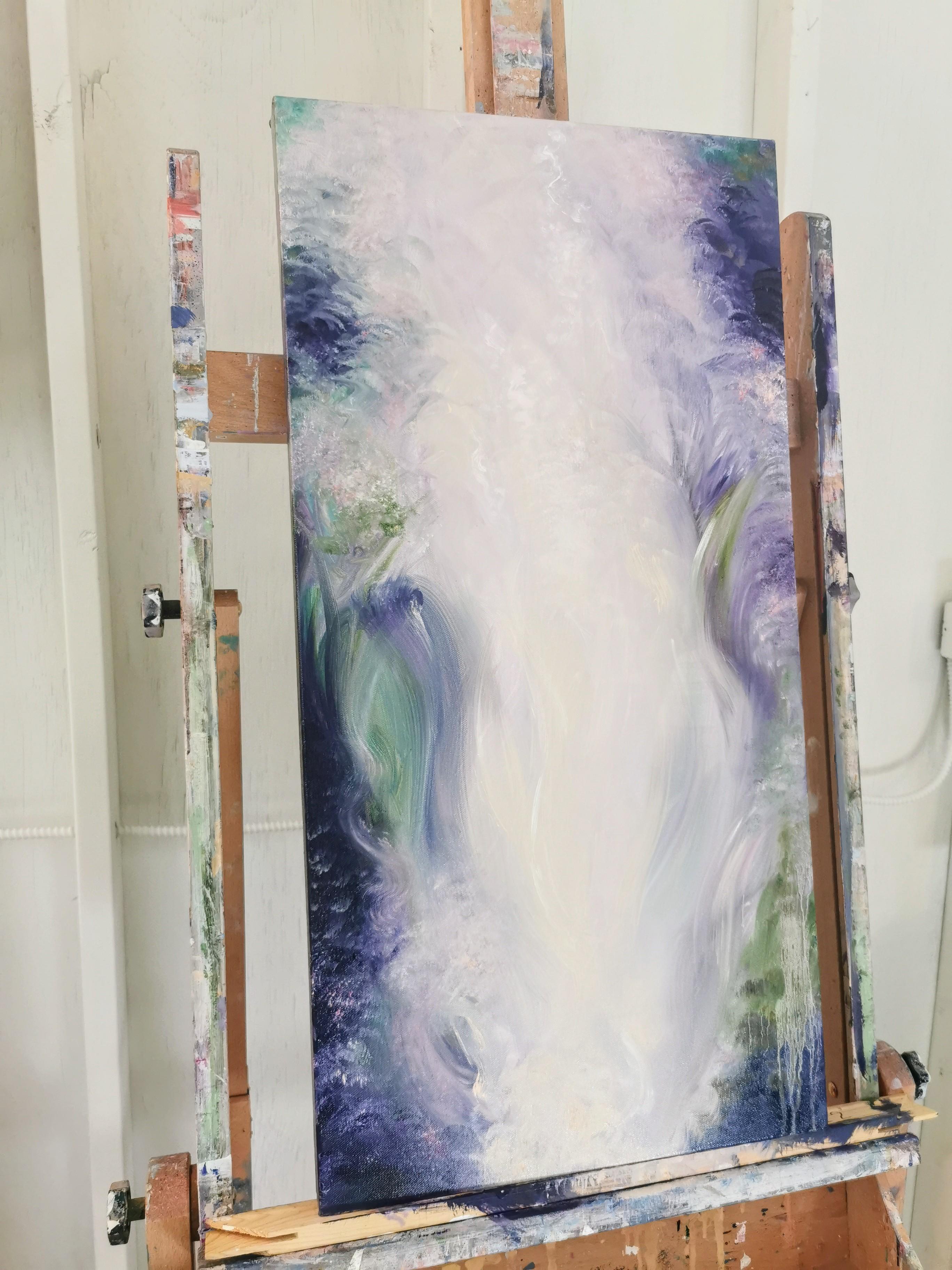 The birth of every wave - Fluid abstract nature painting For Sale 2