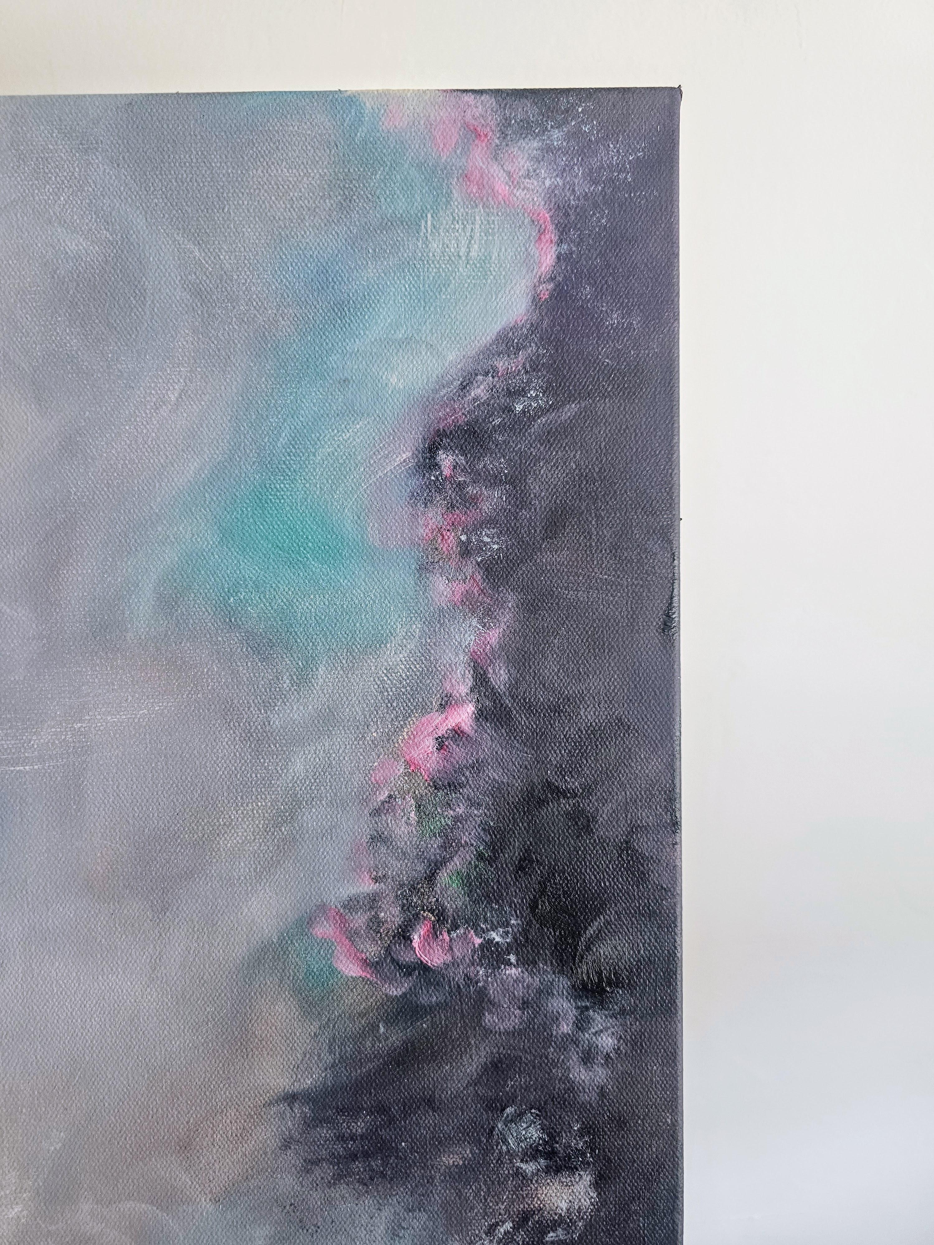 Der Traum, der wahr wurde - Ätherische, atmosphärische, abstrakte Landschaft und Wasserfall im Angebot 7