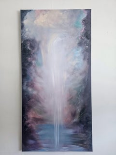 The dream that came true - Ethereal atmospheric abstract landscape and waterfall