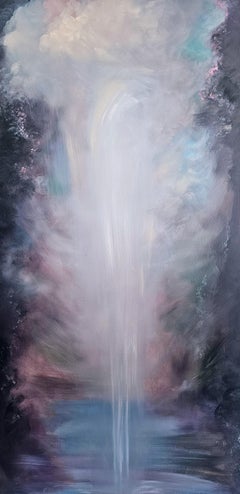 The dream that came true - Ethereal atmospheric abstract landscape and waterfall