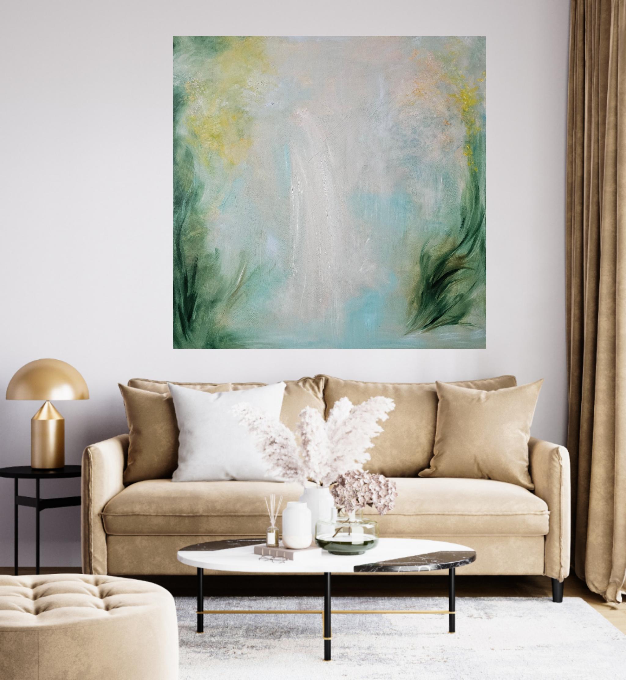 The Dreamer - Ethereal abstract landscape painting For Sale 10