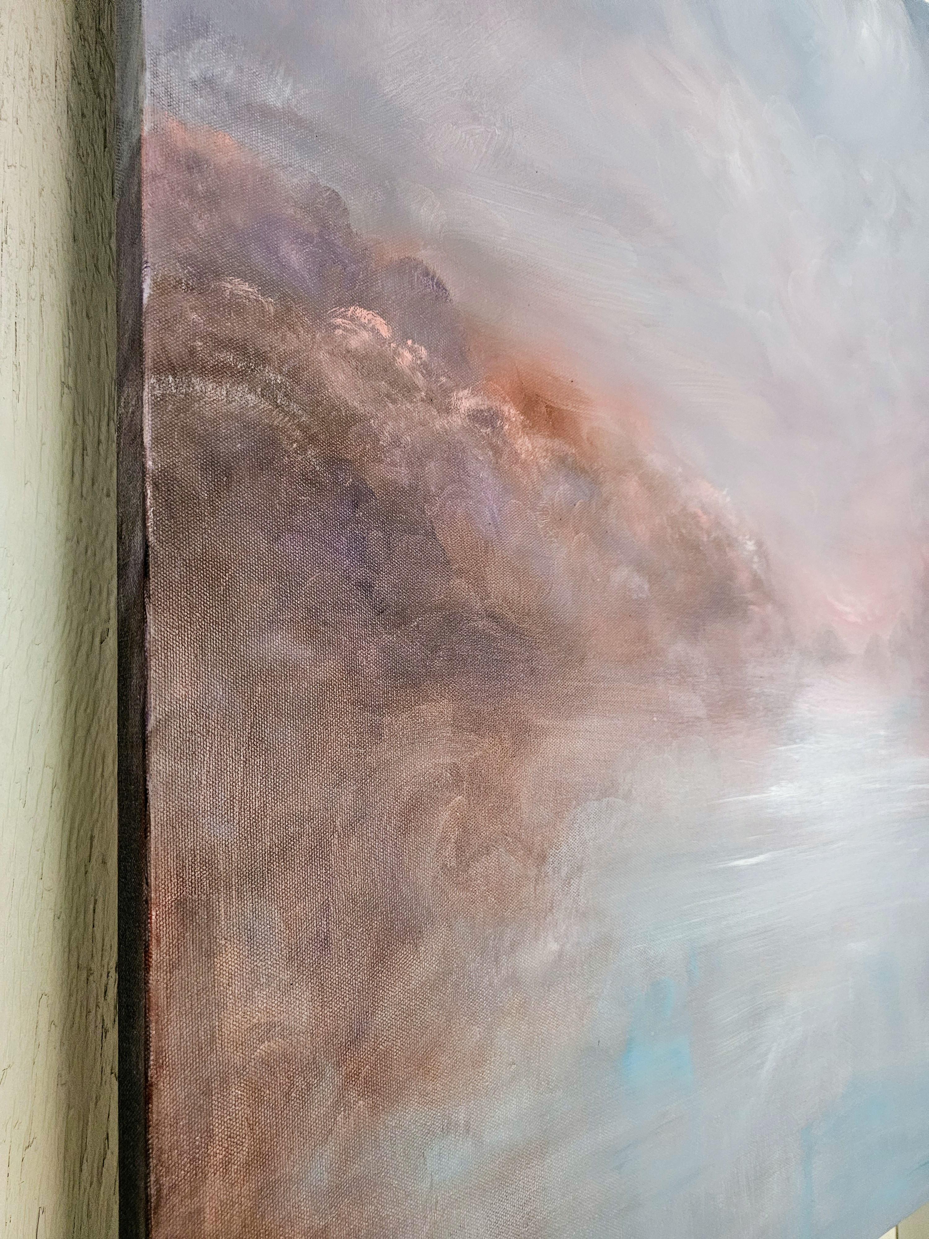 L'extase - Peinture de paysage abstraite atmosphérique chaude en vente 15