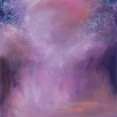 The far Side of Mercury - Peinture abstraite douce du ciel nocturne