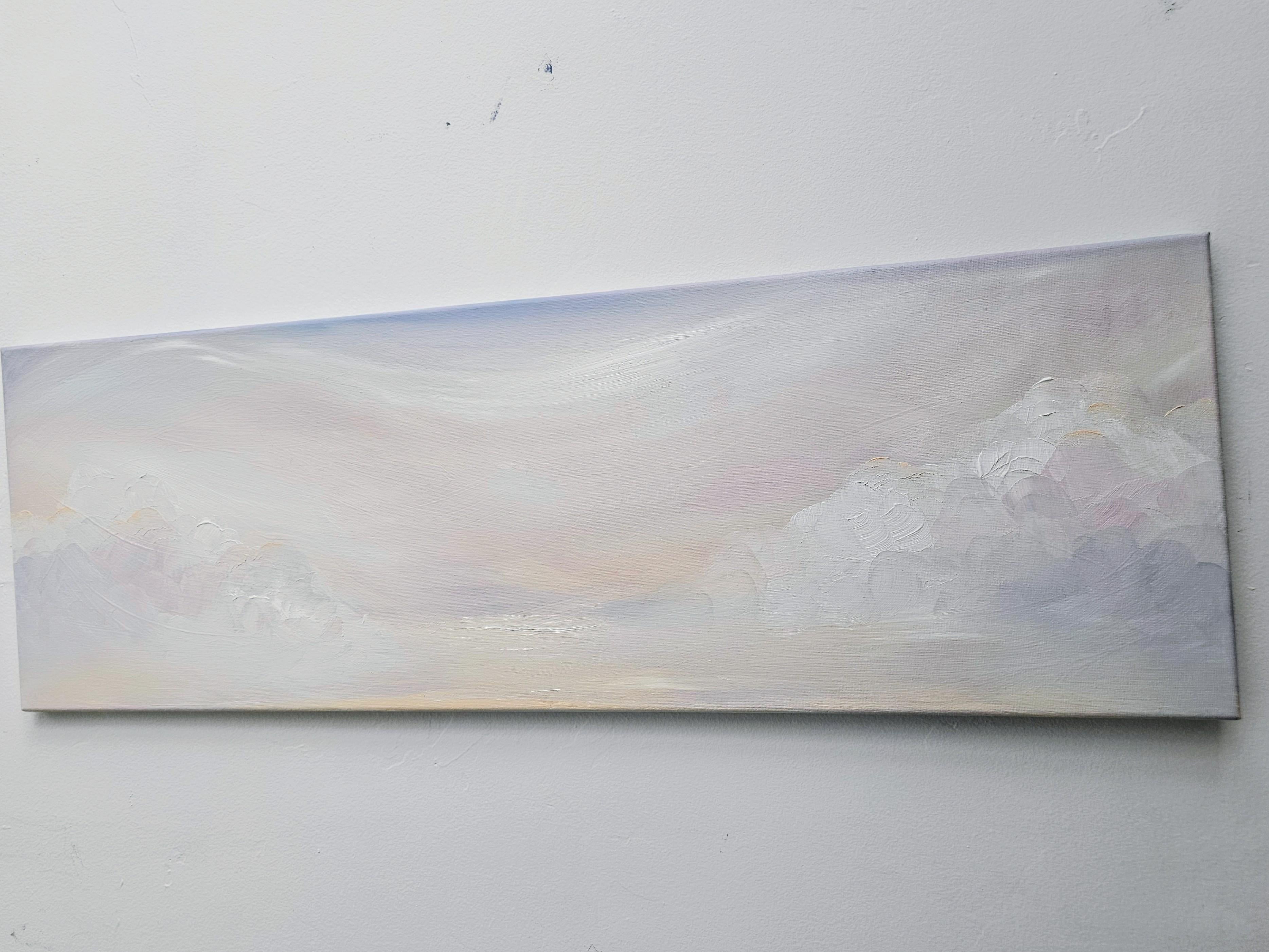The Midwinter Sparrow - Minimalist atmospheric abstract winter landscape For Sale 7