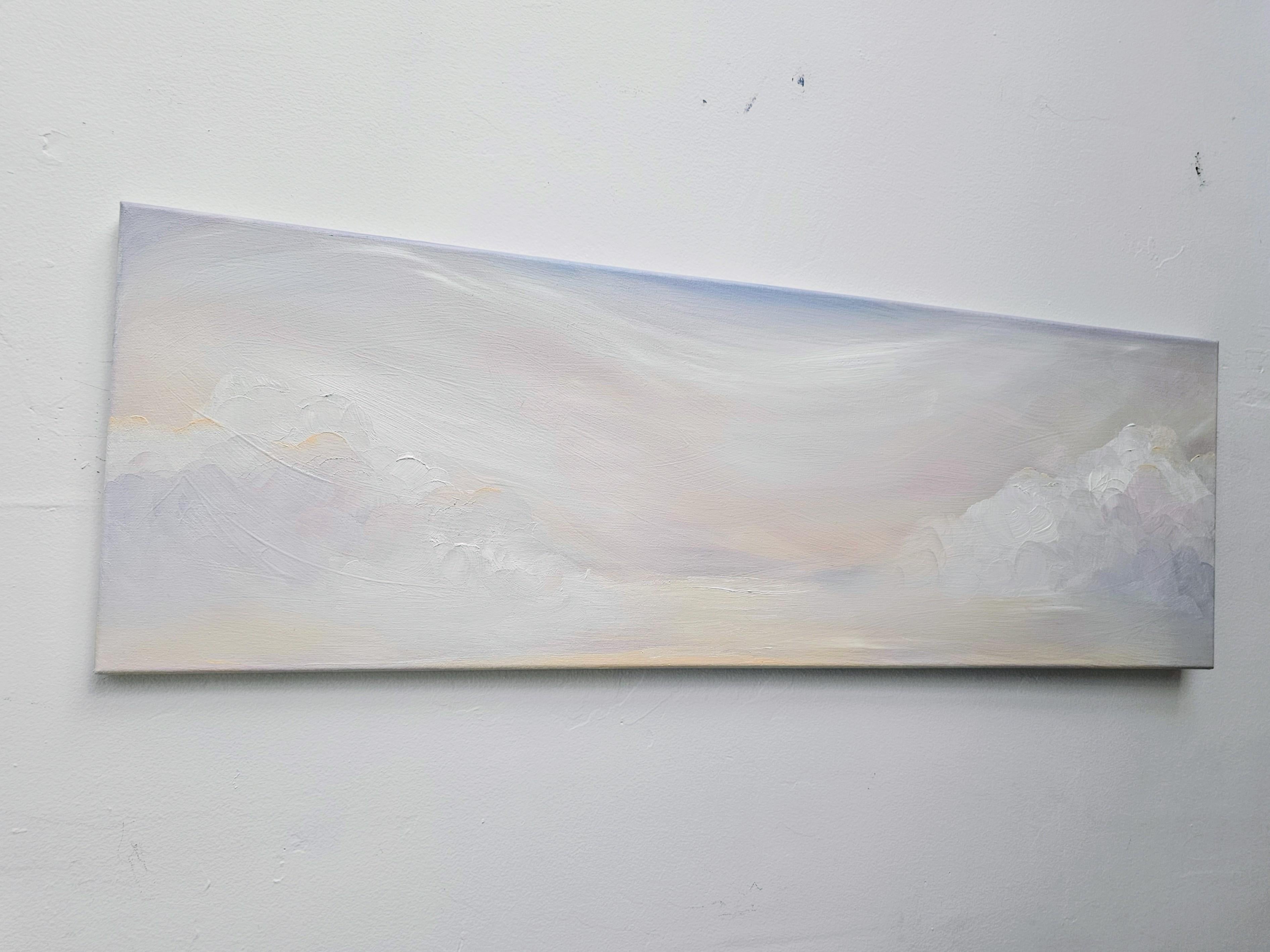 The Midwinter Sparrow - Minimalist atmospheric abstract winter landscape For Sale 3