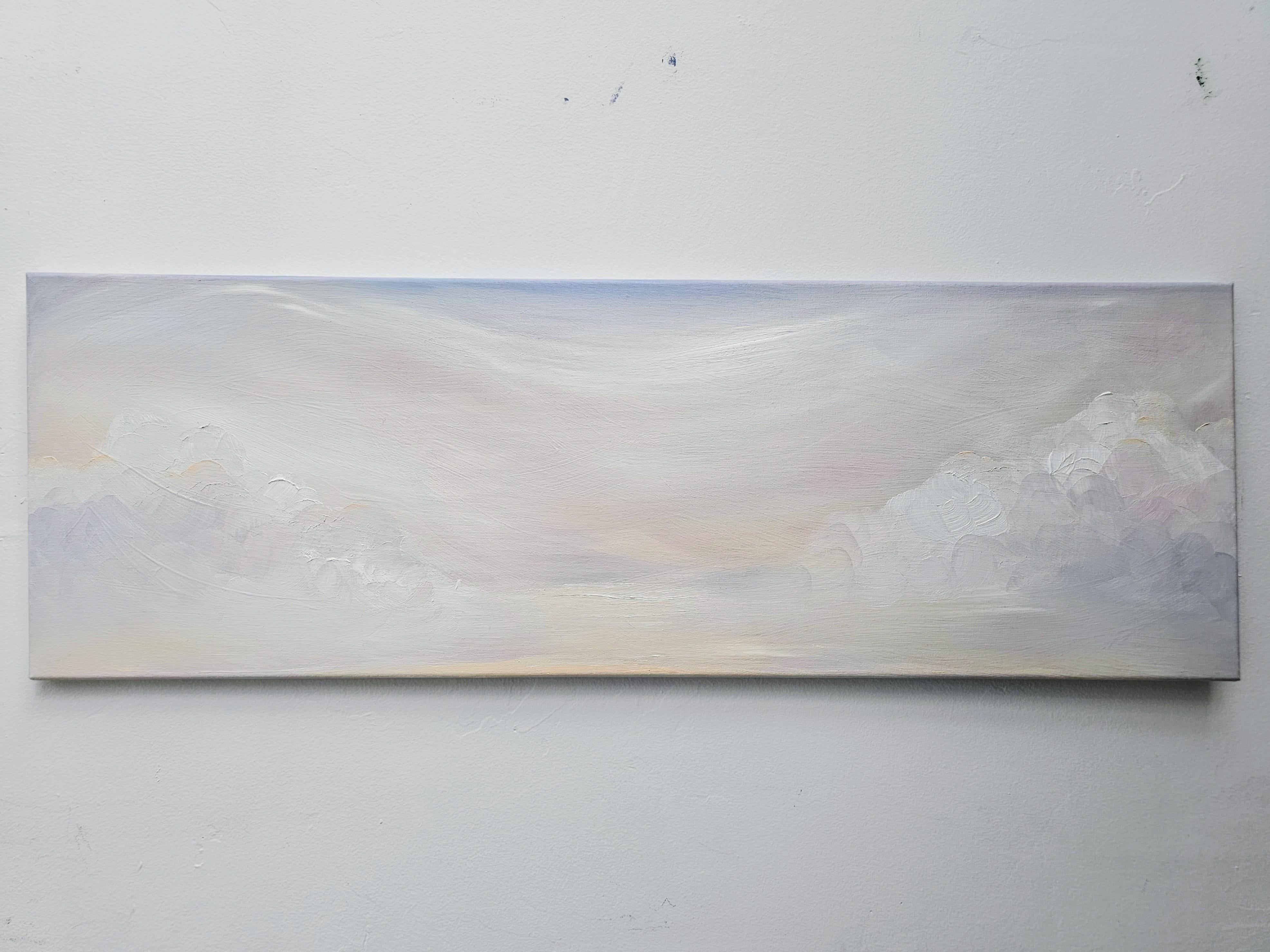 The Midwinter Sparrow - Minimalist atmospheric abstract winter landscape For Sale 4