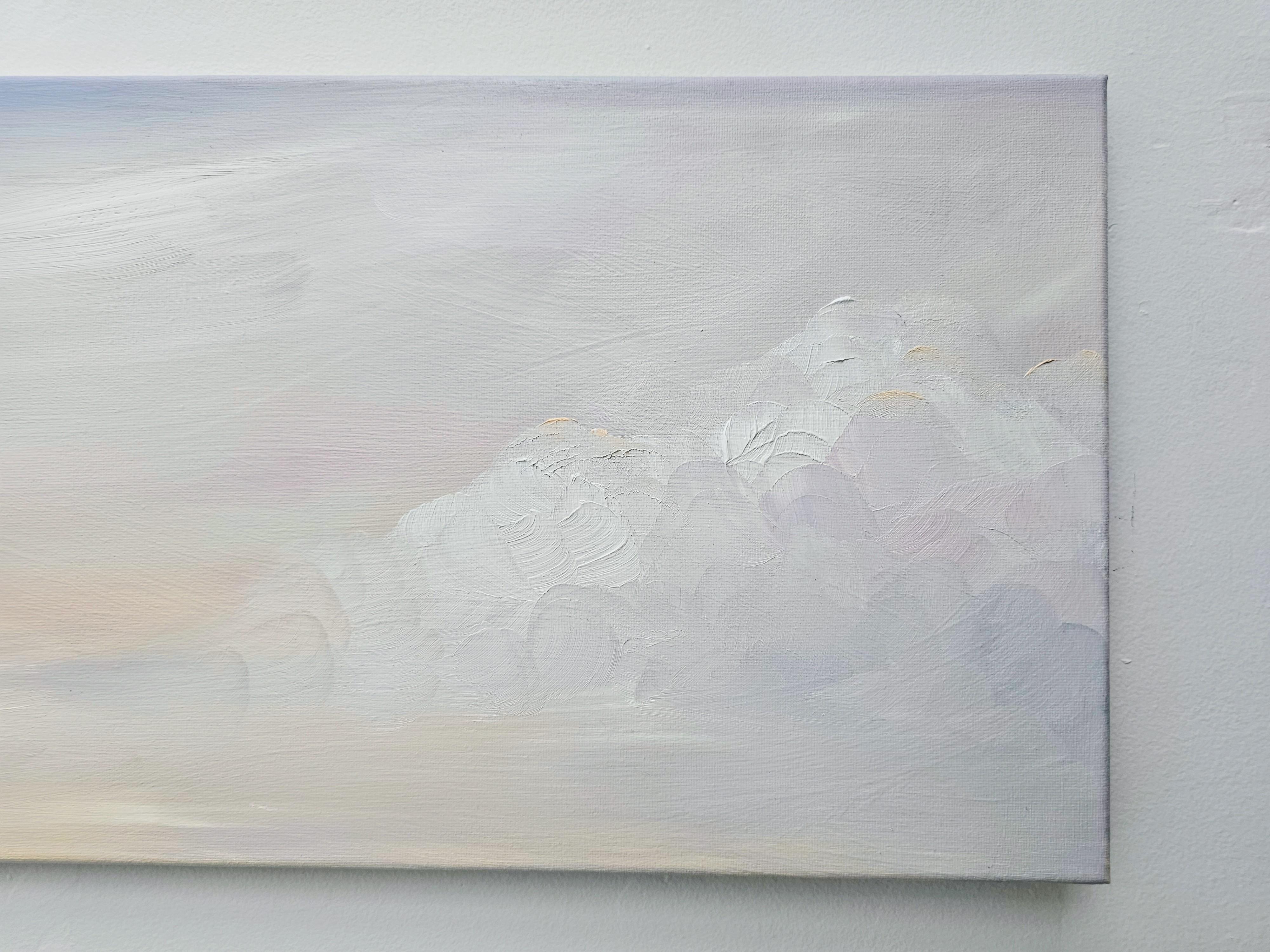The Midwinter Sparrow - Minimalist atmospheric abstract winter landscape For Sale 5